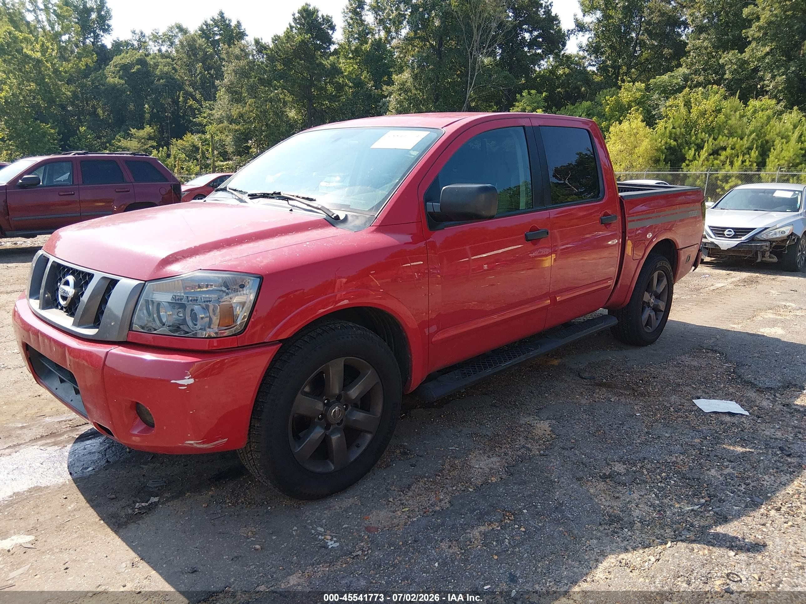 2012 Nissan Titan Sv Red vin: 1N6BA0EK7CN309629