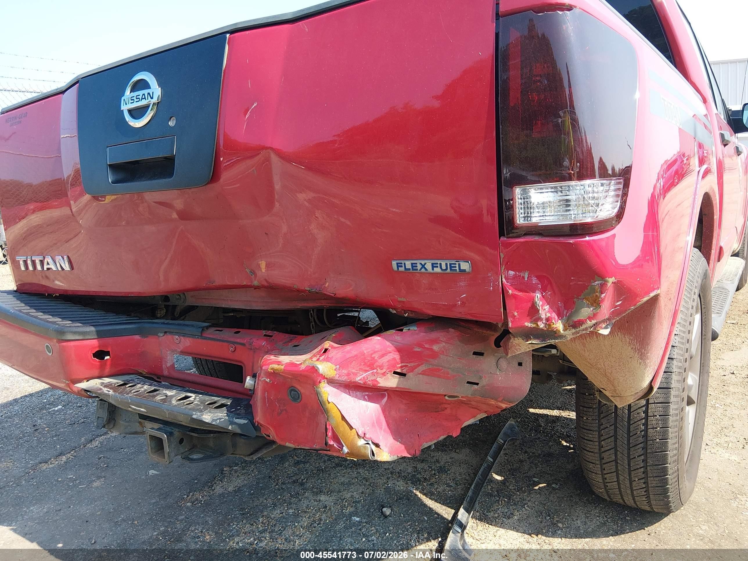 2012 Nissan Titan Sv Red vin: 1N6BA0EK7CN309629