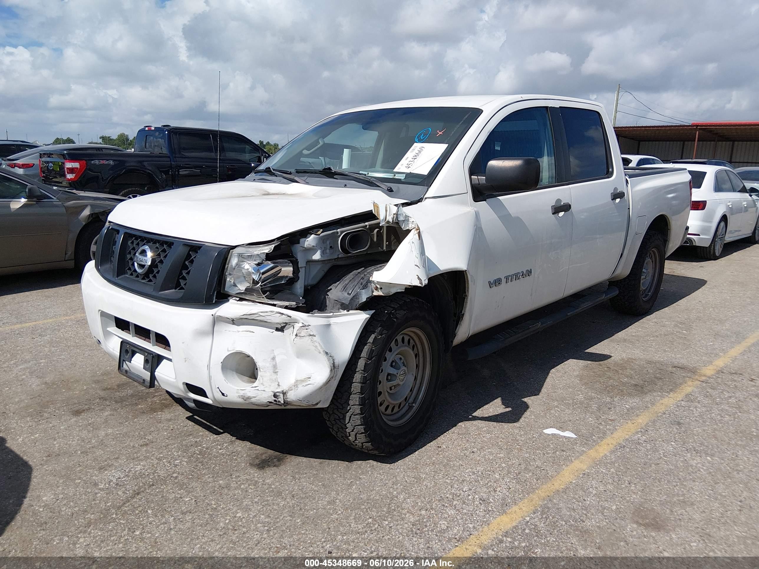 2012 Nissan Titan S White vin: 1N6BA0EKXCN306742