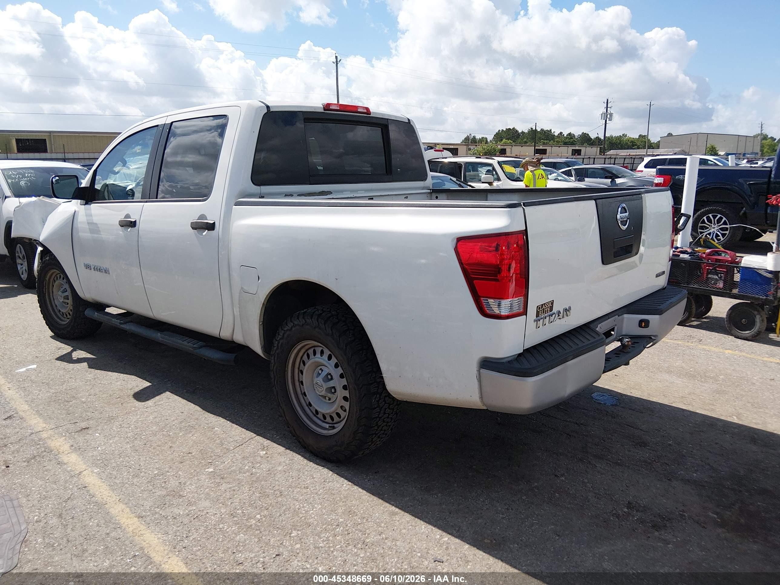 2012 Nissan Titan S White vin: 1N6BA0EKXCN306742