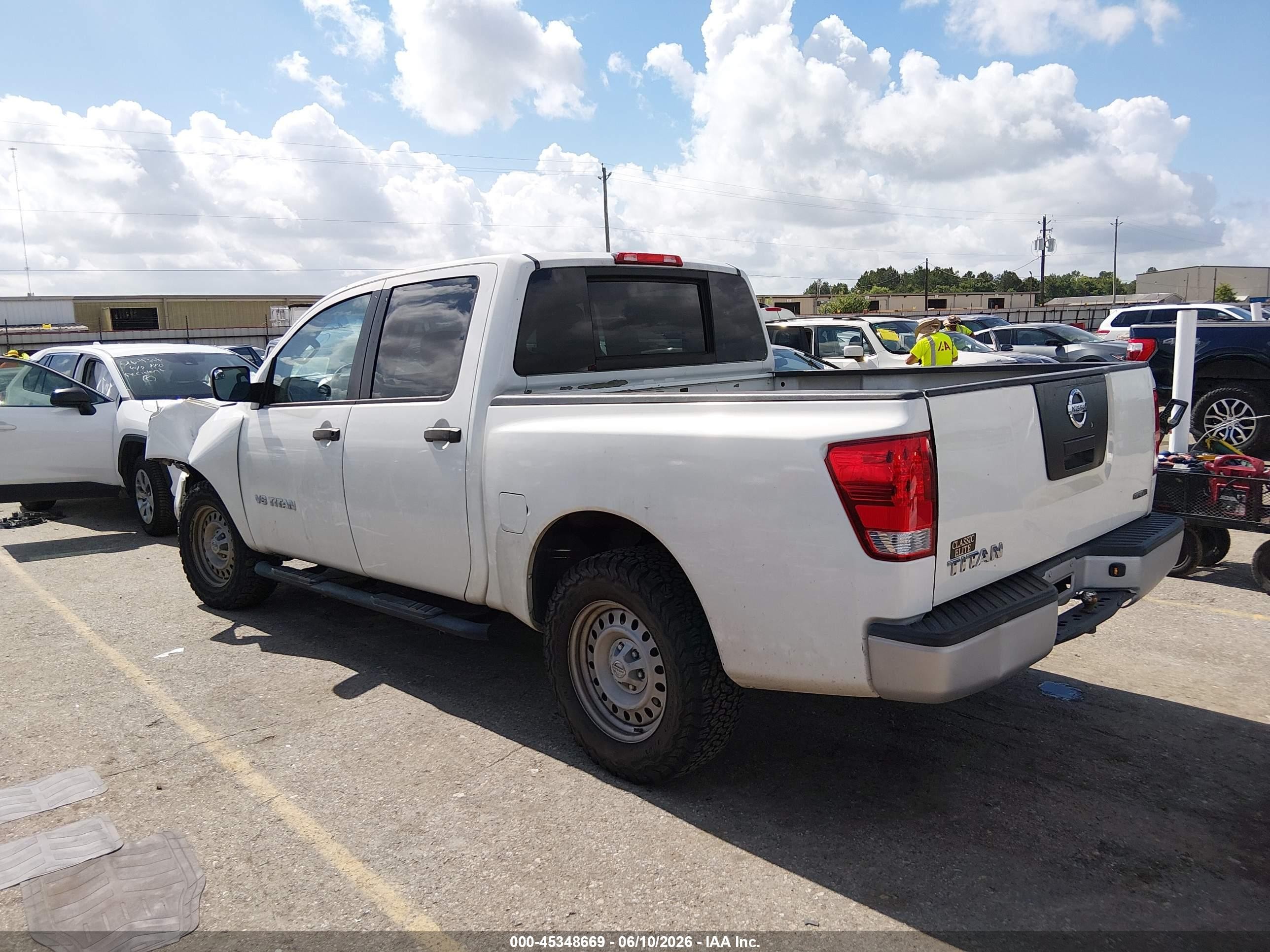 2012 Nissan Titan S White vin: 1N6BA0EKXCN306742