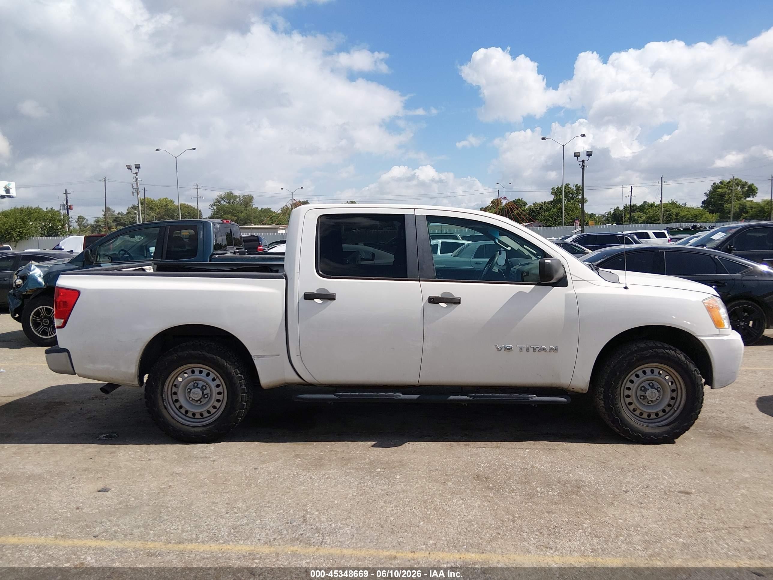 2012 Nissan Titan S White vin: 1N6BA0EKXCN306742