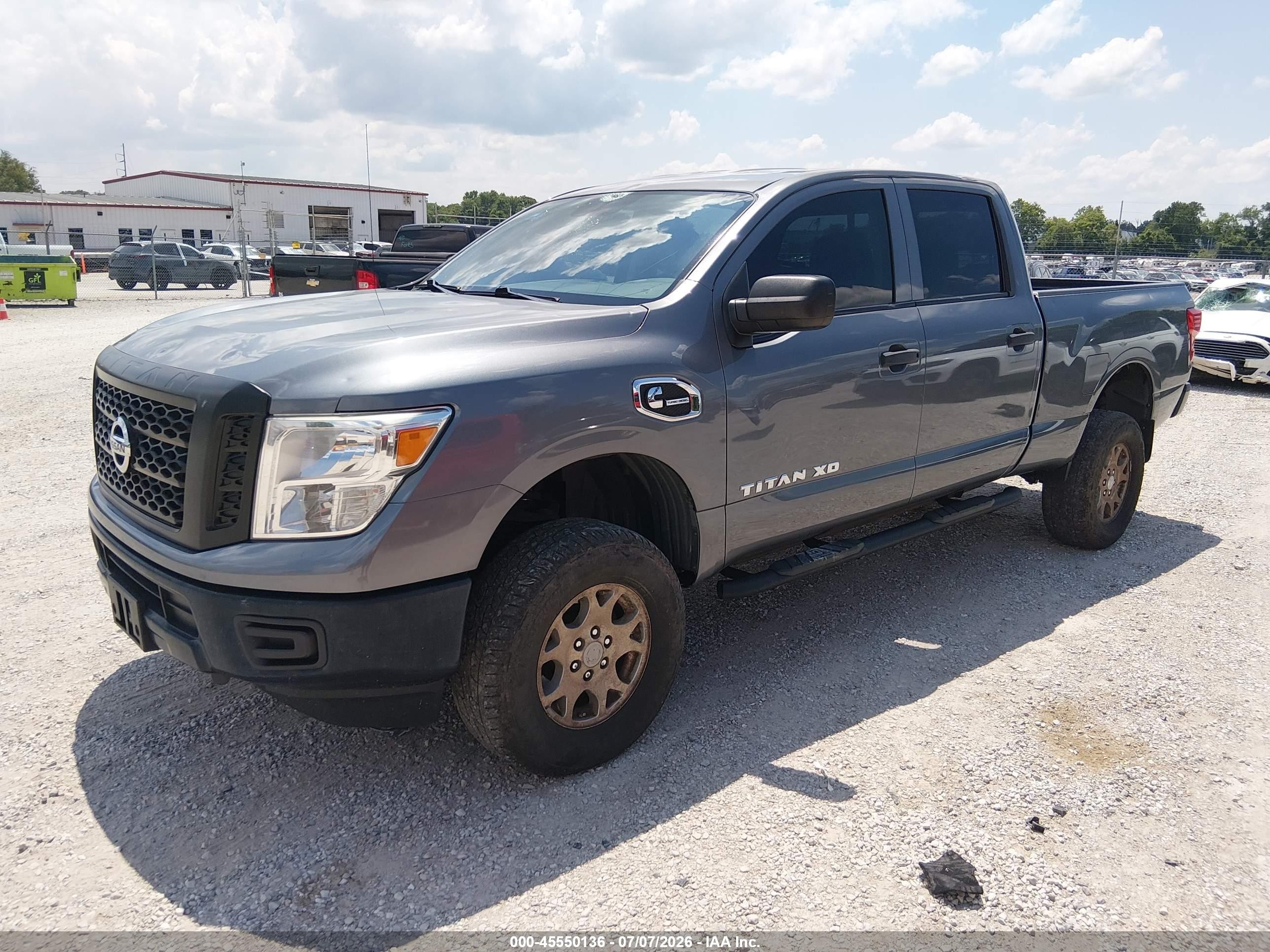 2017 Nissan Titan Xd S Diesel Gray vin: 1N6BA1F32HN561065