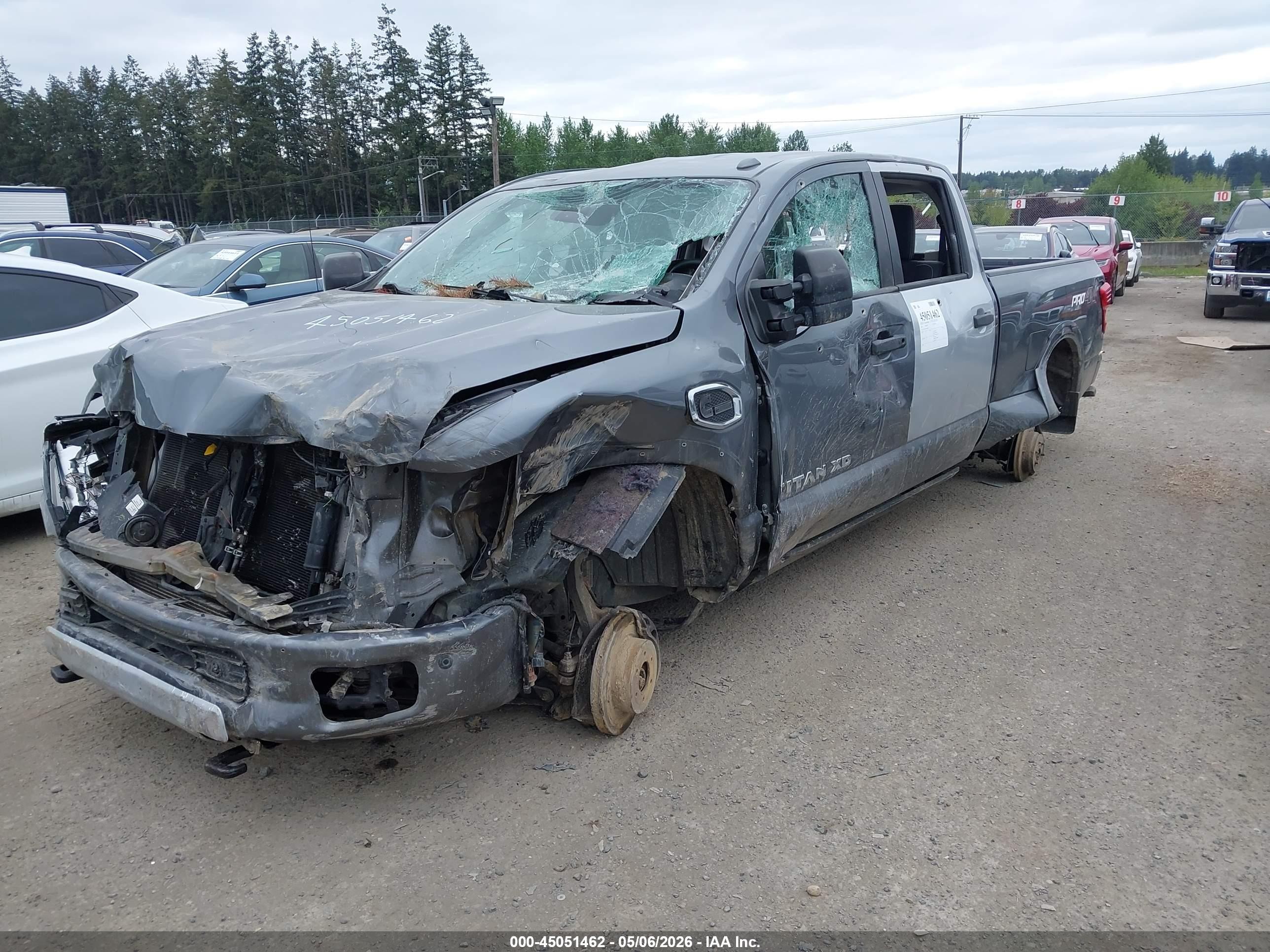2018 Nissan Titan Xd Pro-4x Diesel Gray vin: 1N6BA1F40JN528029