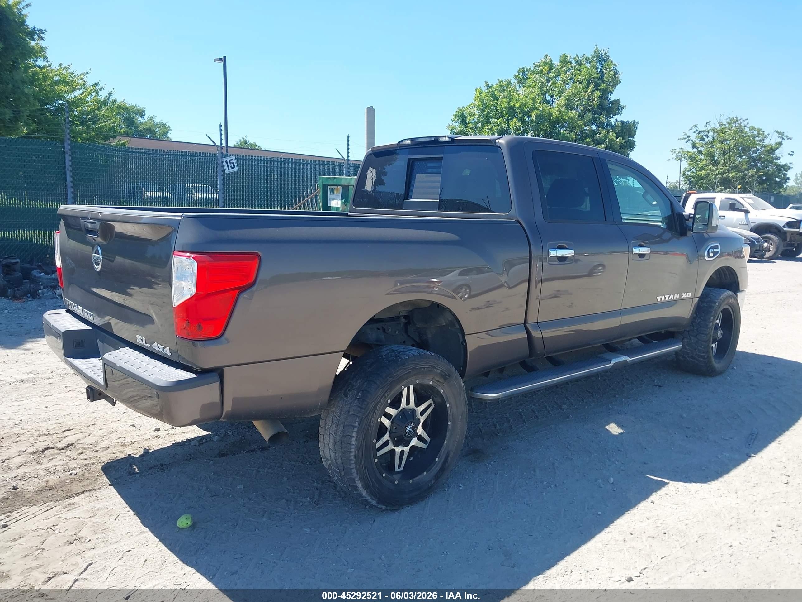 2016 Nissan Titan Xd Sl Diesel Gray vin: 1N6BA1F47GN514606