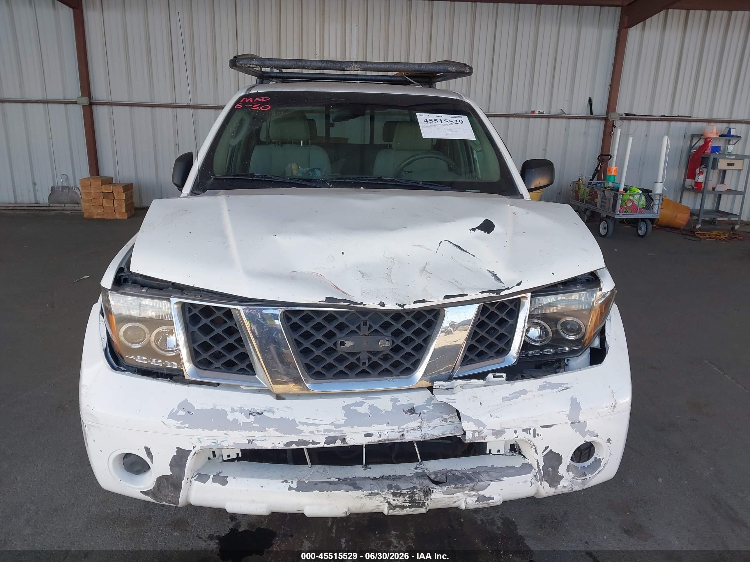 2005 Nissan Frontier 2wd Xe White vin: 1N6BD06T85C447550