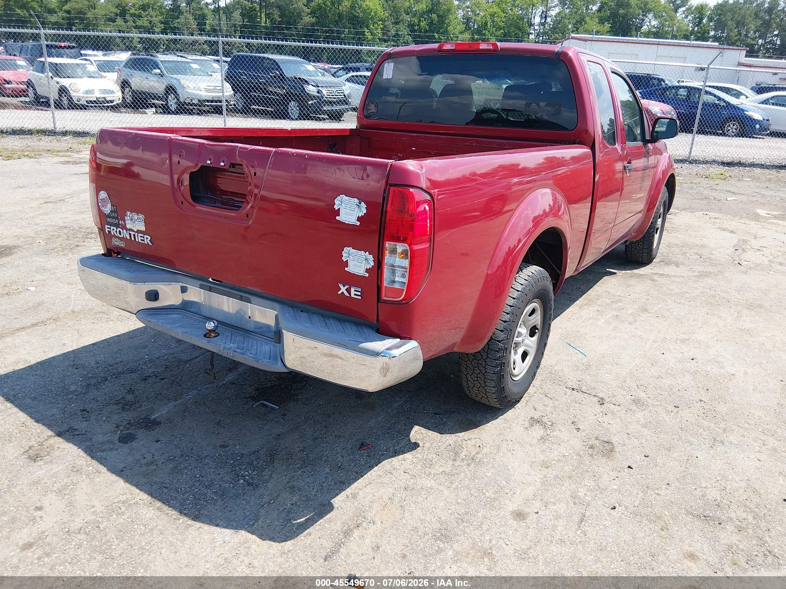 2009 Nissan Frontier Xe Red vin: 1N6BD06T89C412898