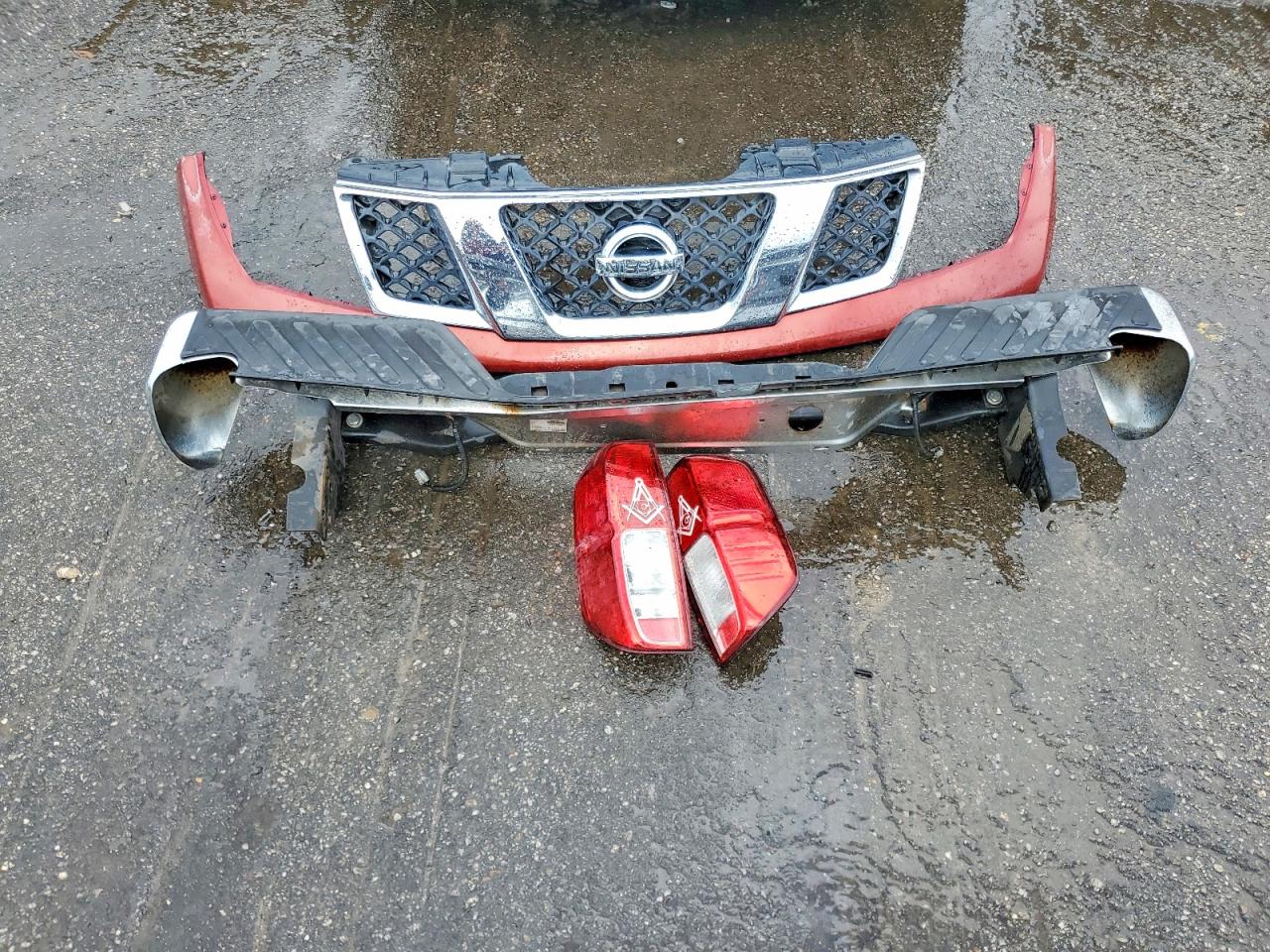 2008 Nissan Frontier Xe Red vin: 1N6BD06T98C417445