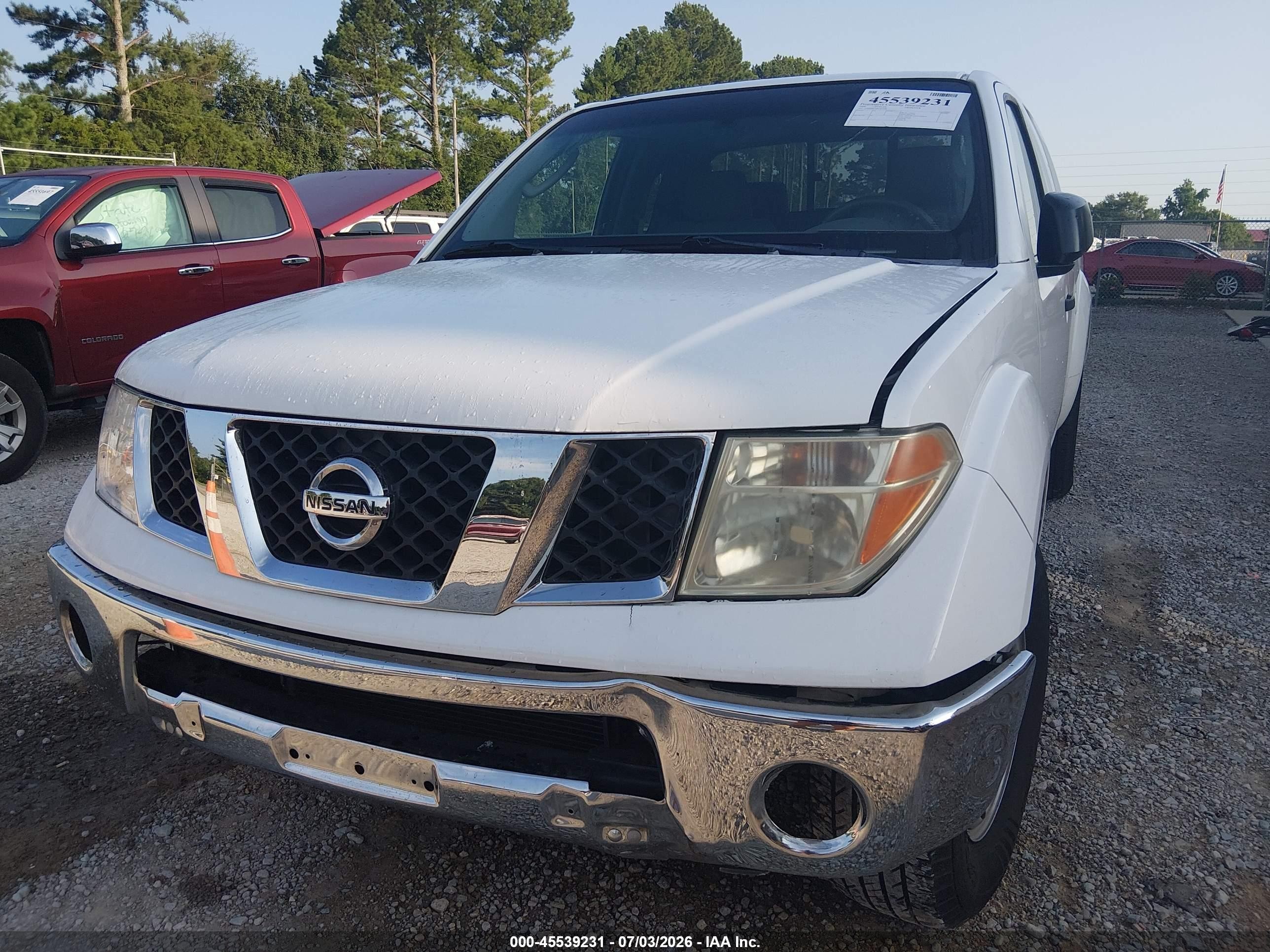 2008 Nissan Frontier Se-i4 White vin: 1N6BD06TX8C422394