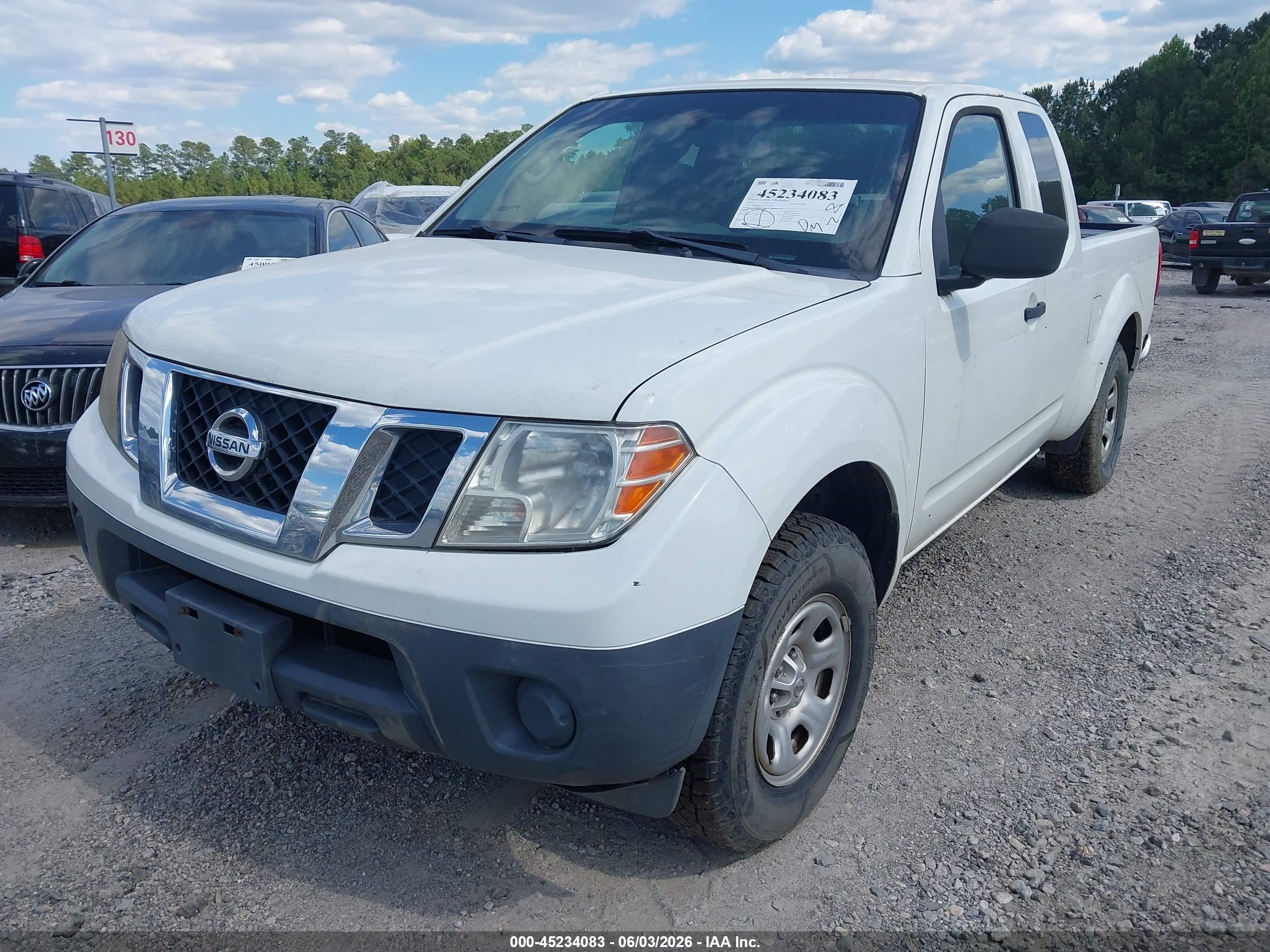 2014 Nissan Frontier S White vin: 1N6BD0CT3EN725473