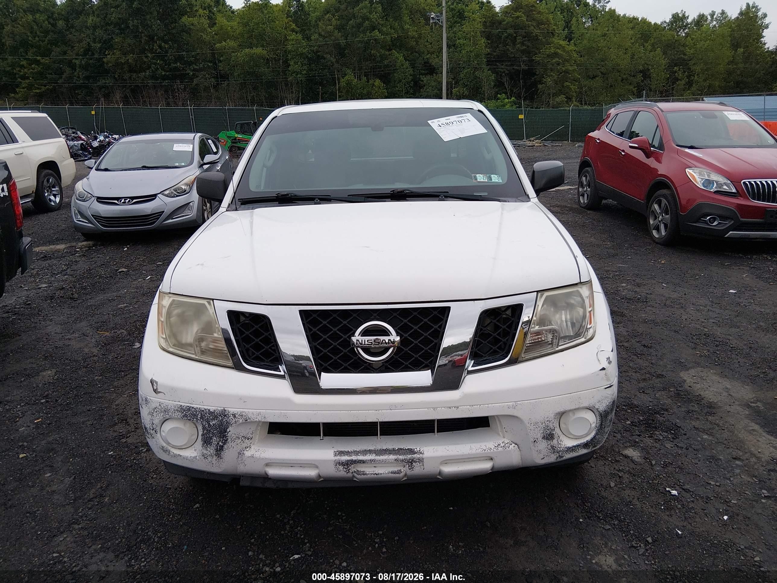 2012 Nissan Frontier S White vin: 1N6BD0CT4CC454898