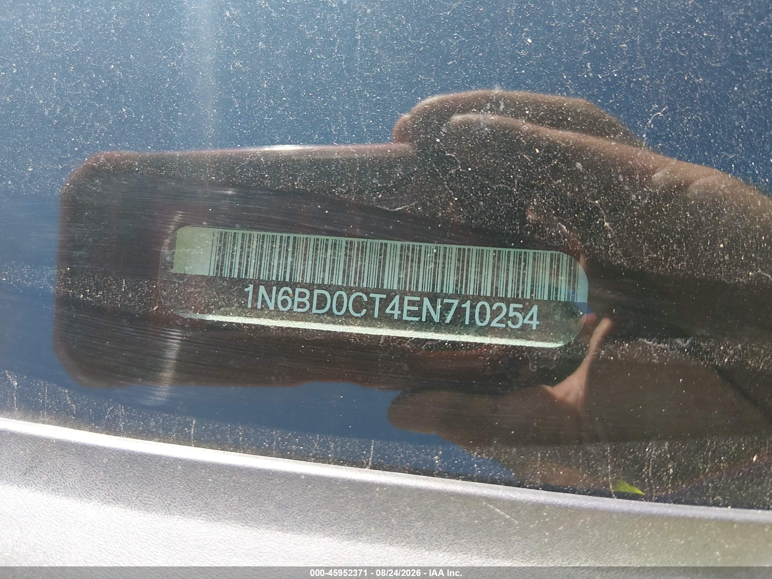 2014 Nissan Frontier S Silver vin: 1N6BD0CT4EN710254