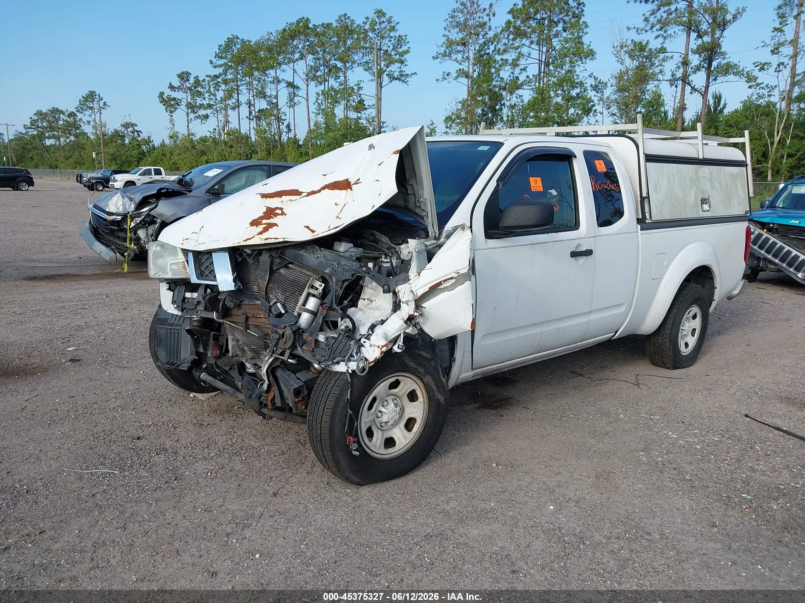 2012 Nissan Frontier S White vin: 1N6BD0CT8CC415831