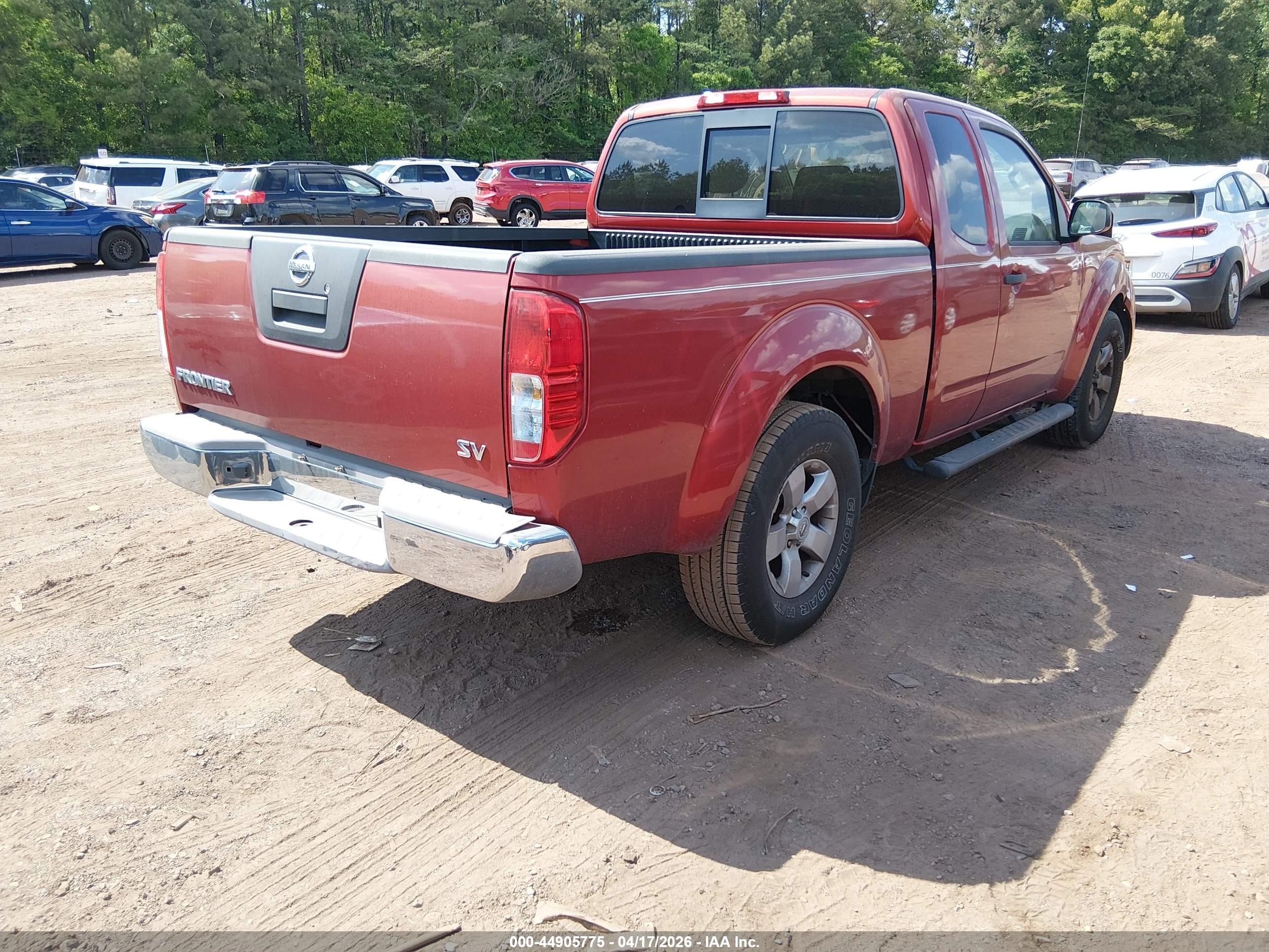 2012 Nissan Frontier Sv-i4 Red vin: 1N6BD0CT9CC423422