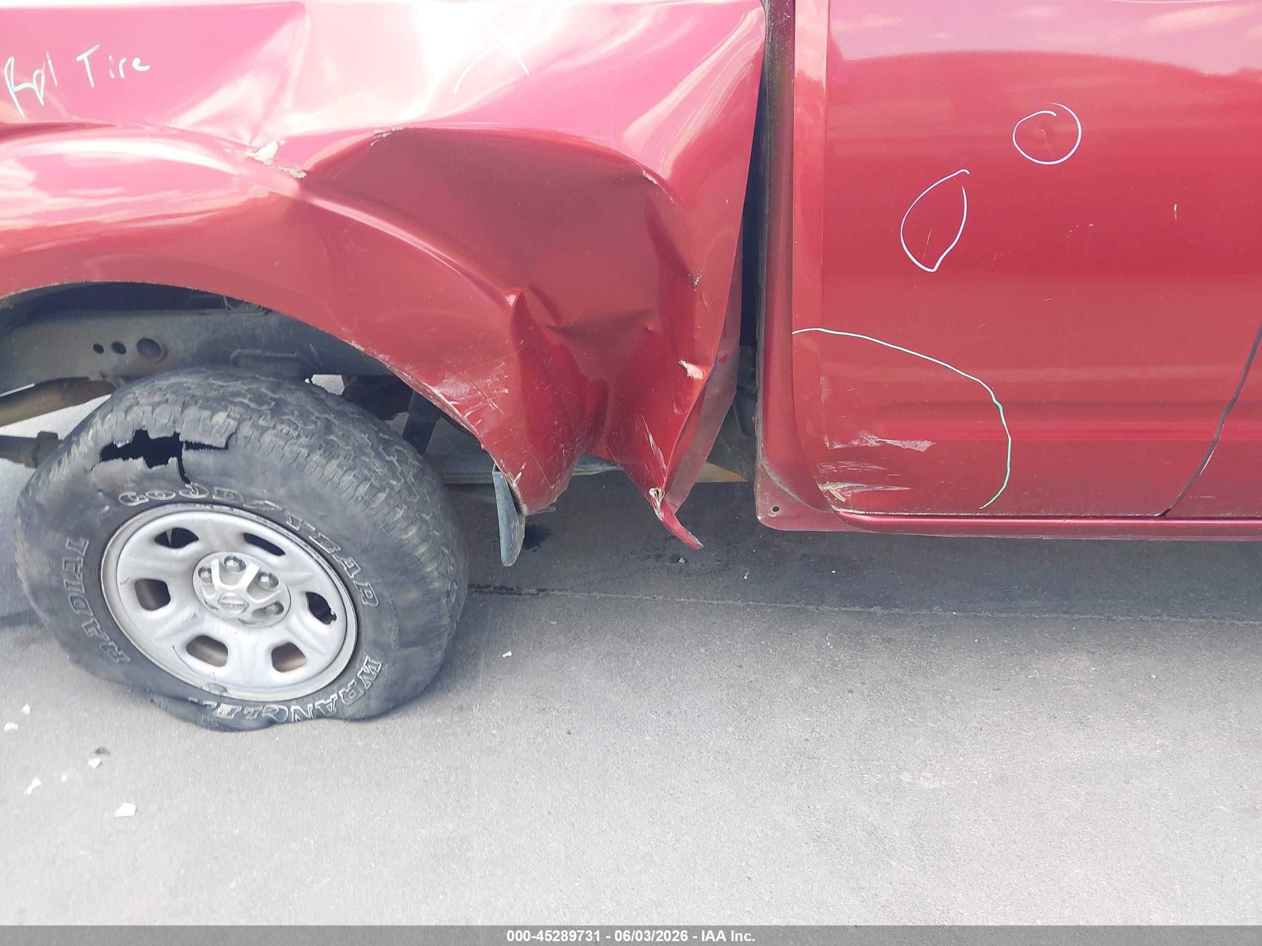 2014 Nissan Frontier S Red vin: 1N6BD0CT9EN745453