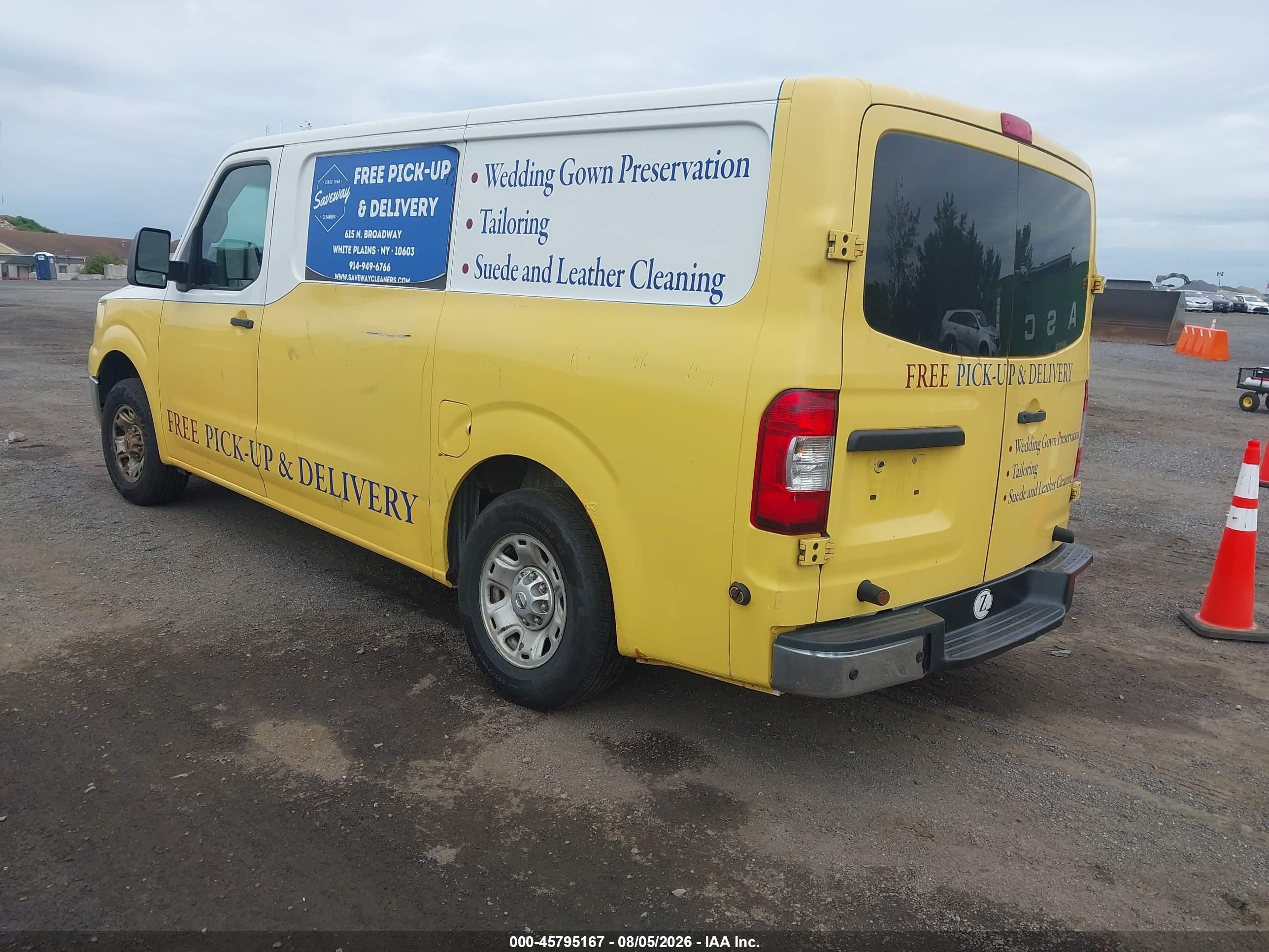 2013 Nissan Nv Cargo Nv1500 Sv V6 Желтый vin: 1N6BF0KL1DN102394