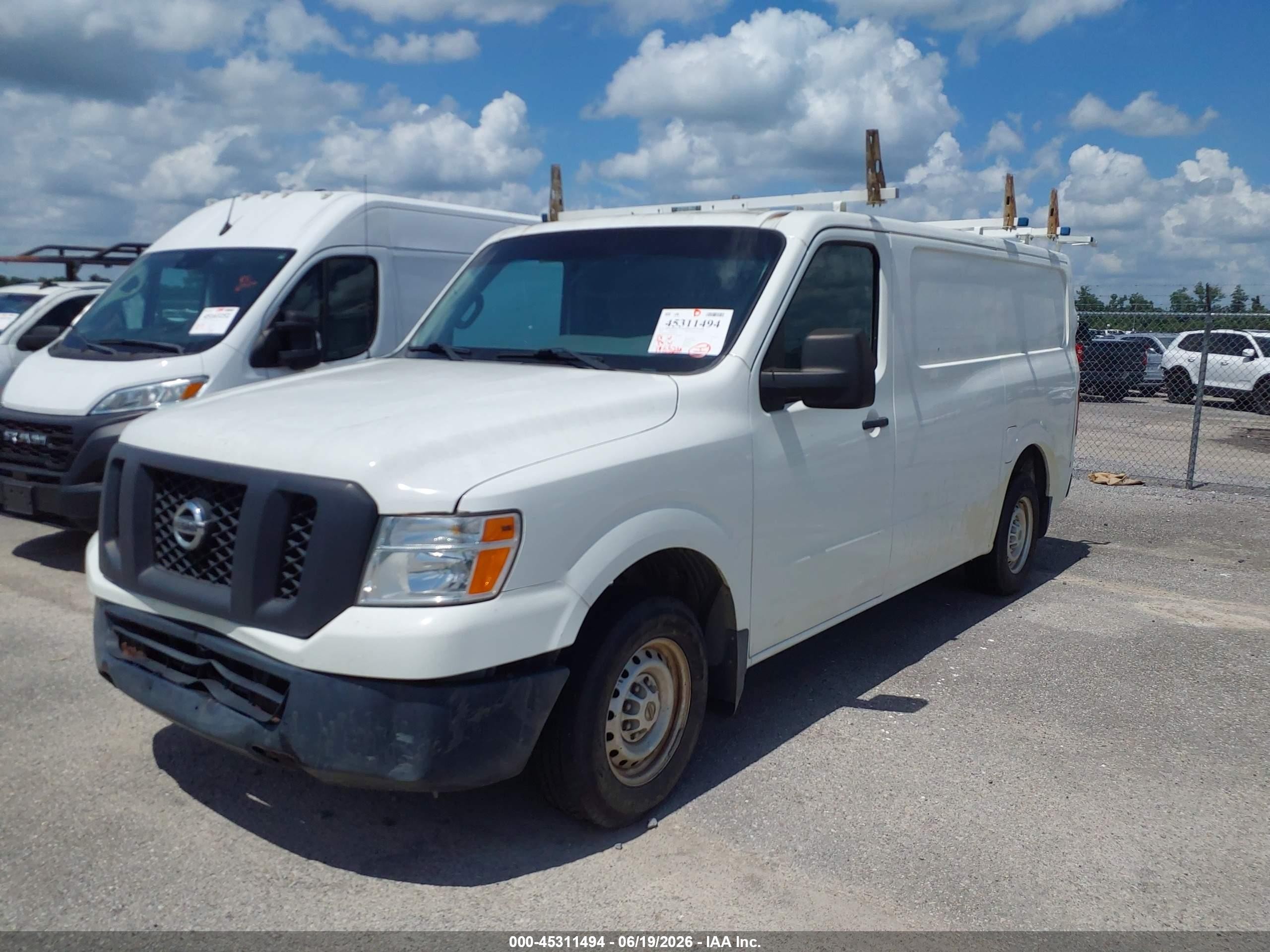 2015 Nissan Nv Cargo Nv1500 S V6 White vin: 1N6BF0KL5FN807914