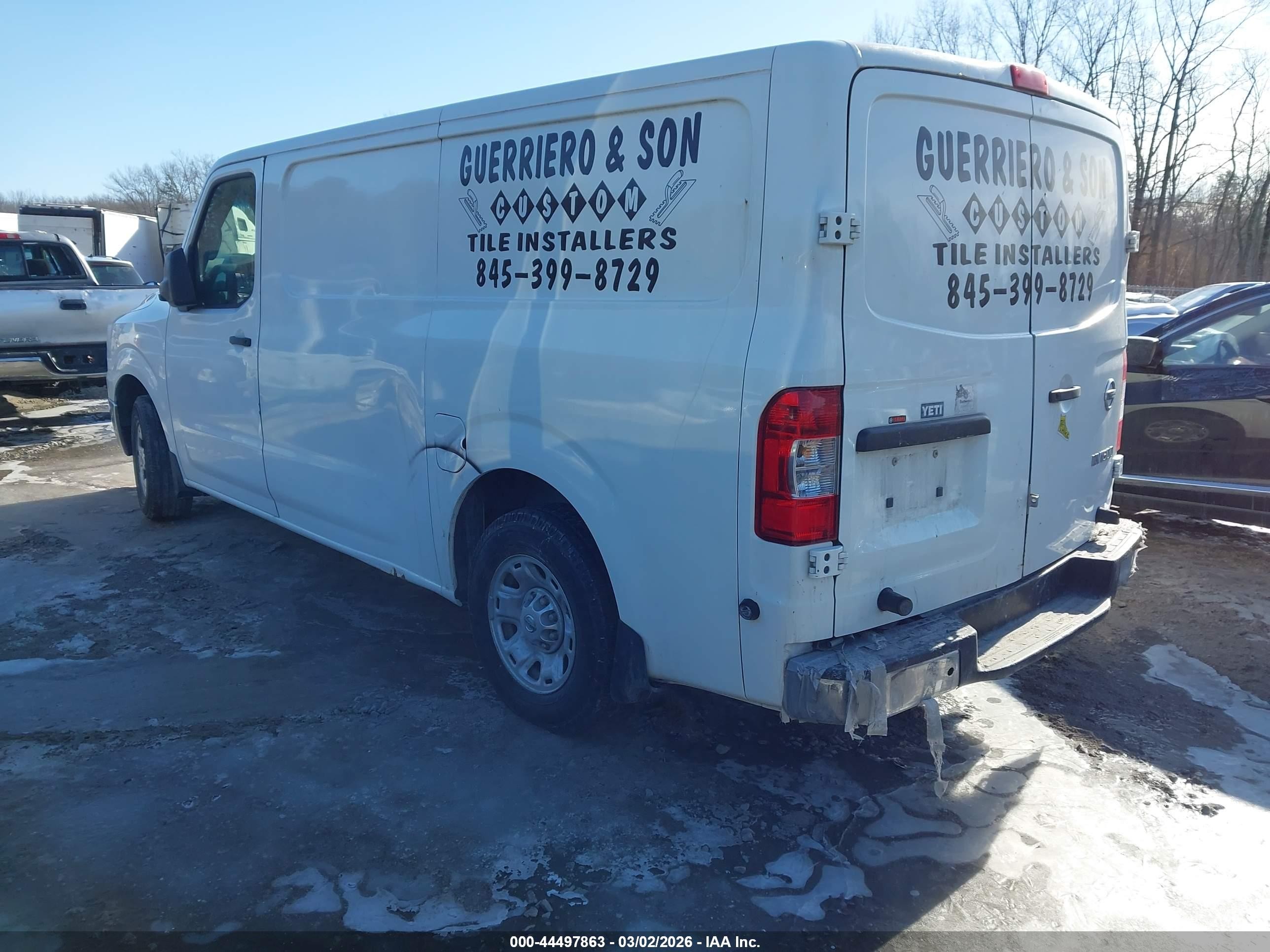 2013 Nissan Nv Cargo Nv1500 Sv V6 White vin: 1N6BF0KL8DN104899