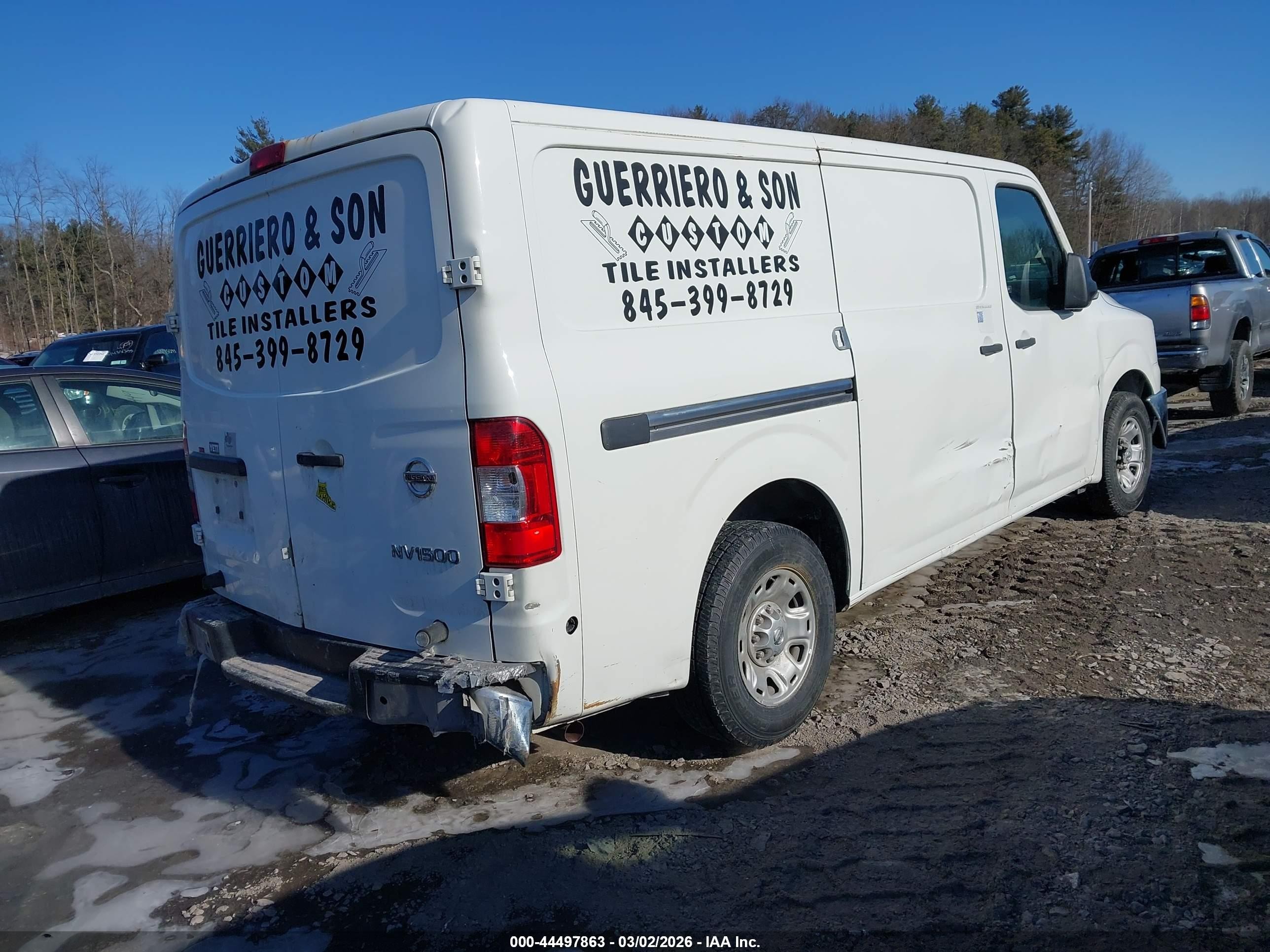 2013 Nissan Nv Cargo Nv1500 Sv V6 White vin: 1N6BF0KL8DN104899