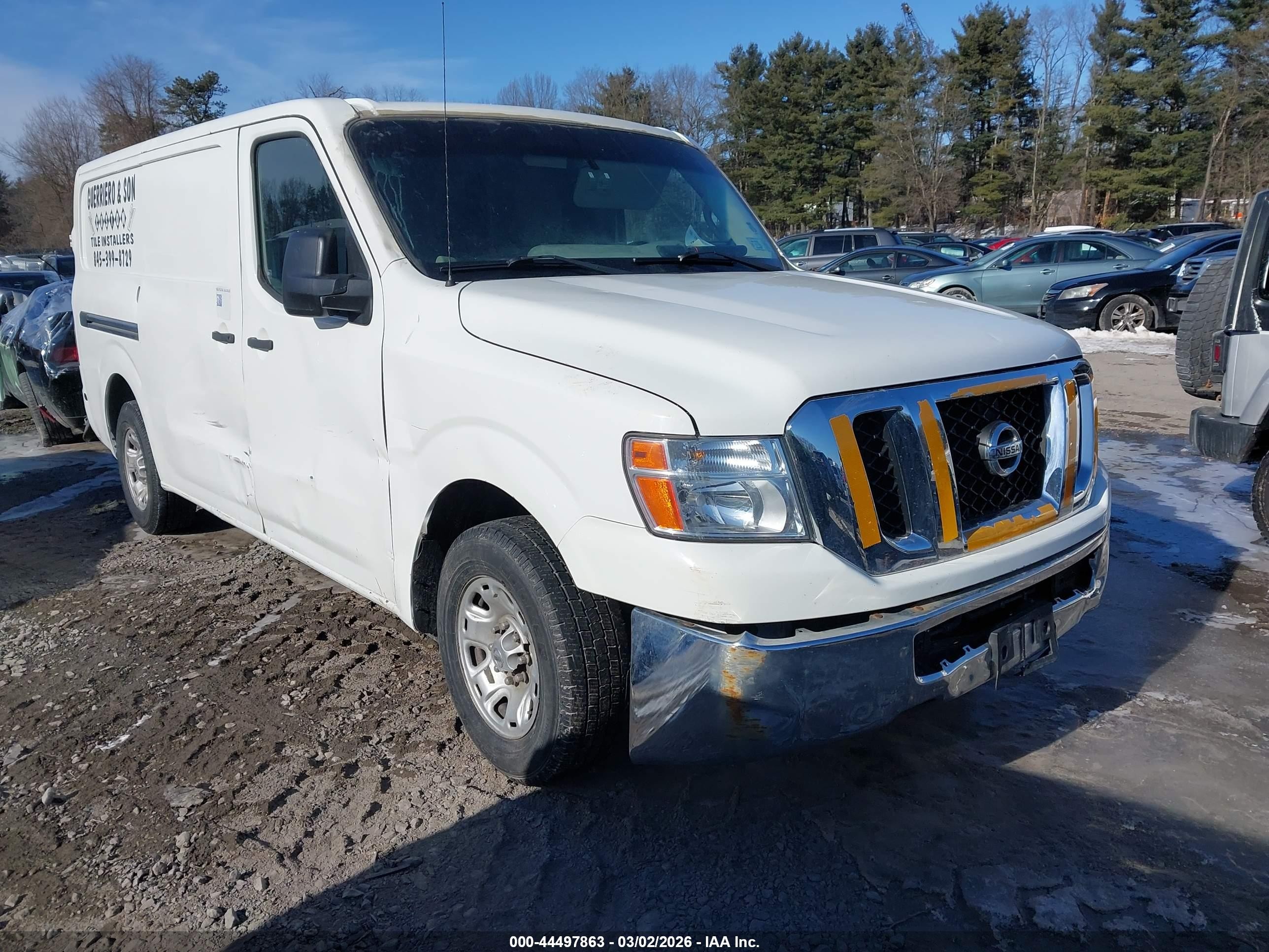 2013 Nissan Nv Cargo Nv1500 Sv V6 White vin: 1N6BF0KL8DN104899