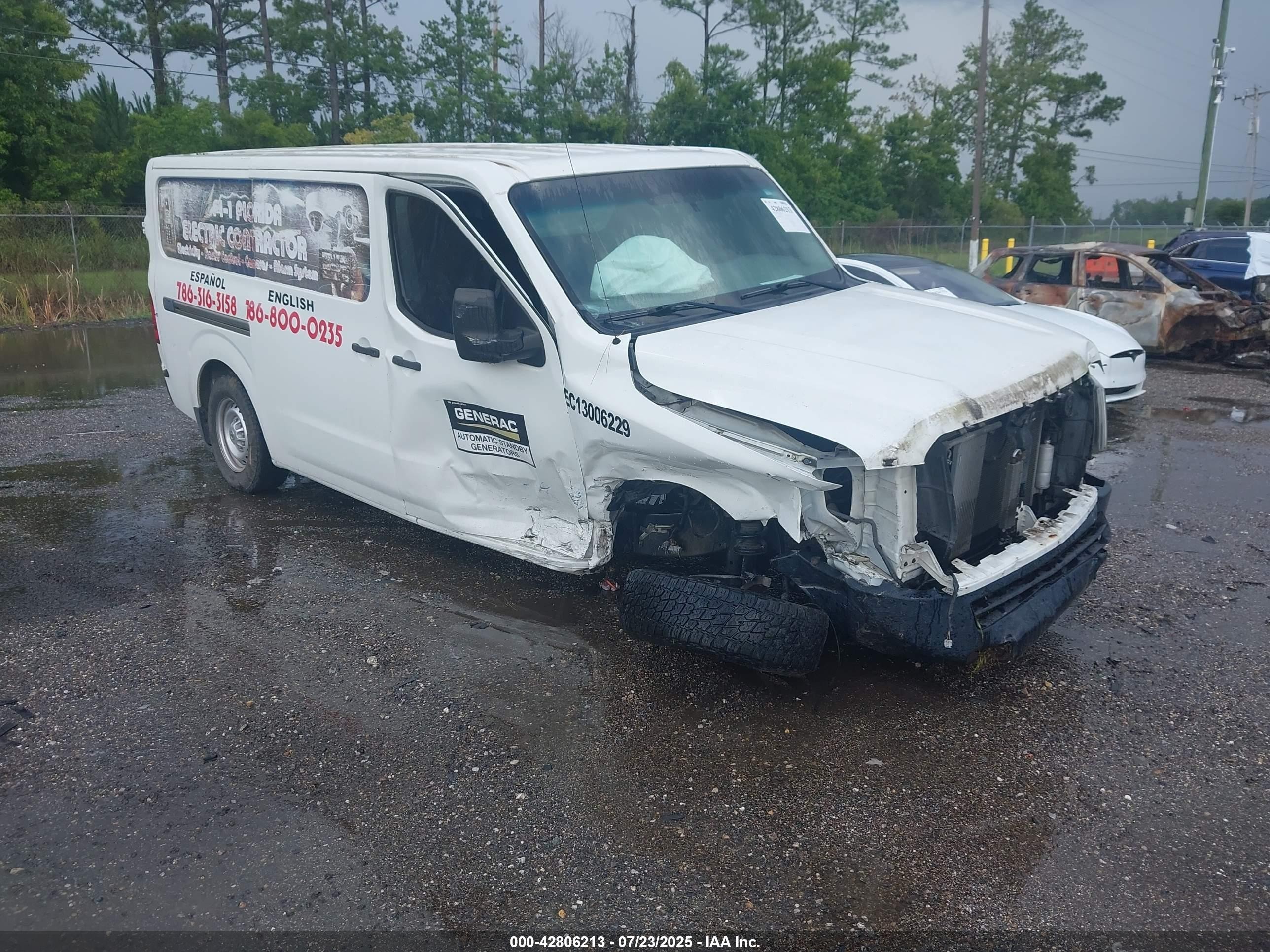 2013 Nissan Nv Cargo Nv1500 S V6 White vin: 1N6BF0KL9DN103728