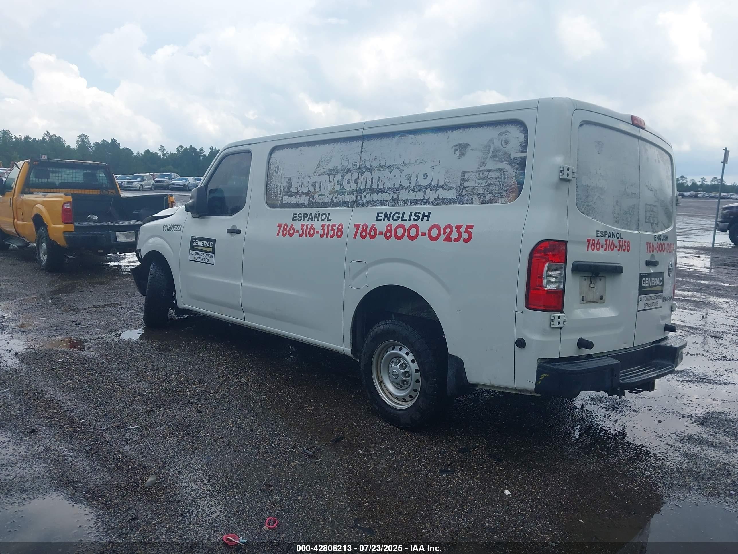 2013 Nissan Nv Cargo Nv1500 S V6 White vin: 1N6BF0KL9DN103728