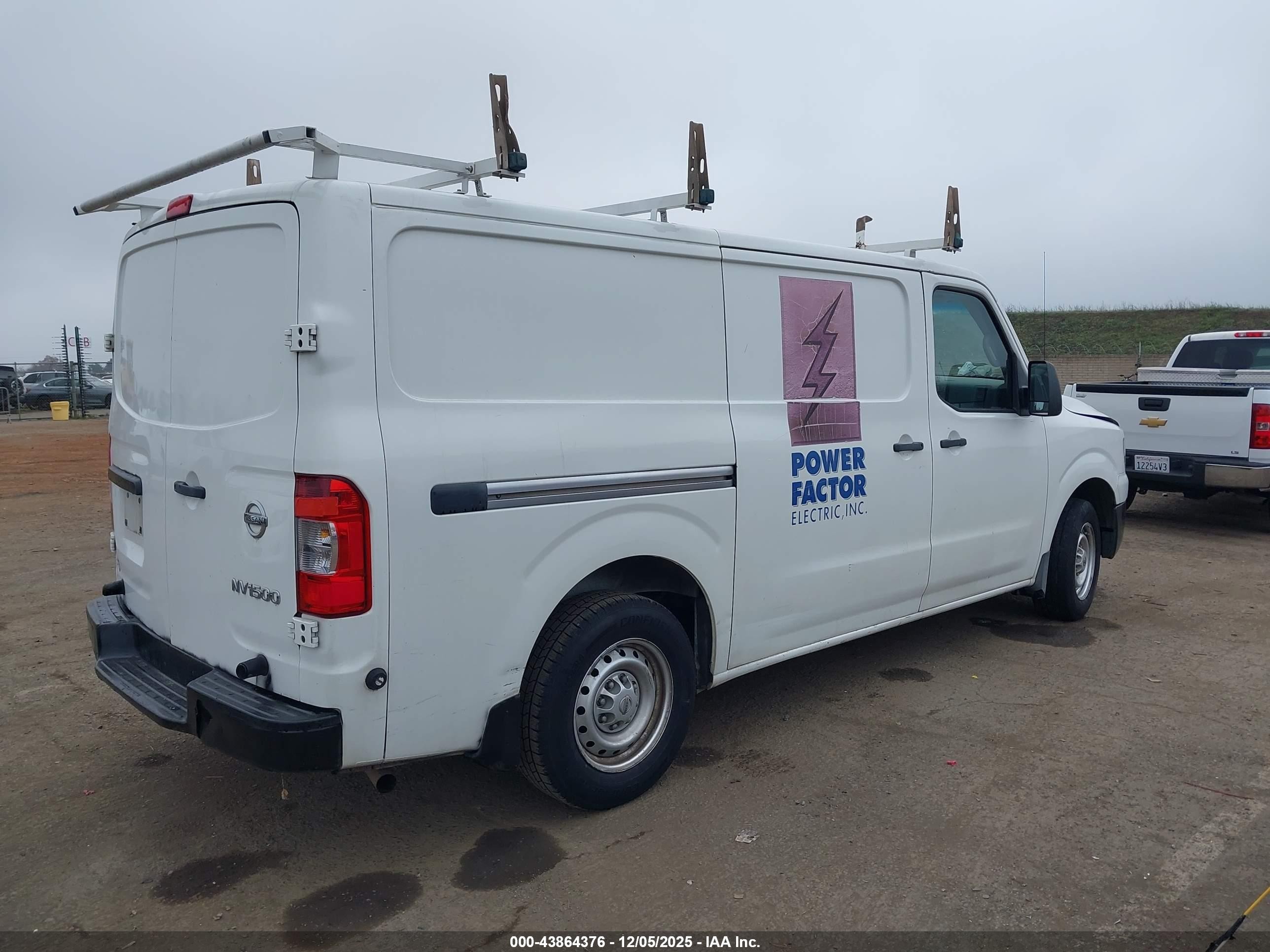 2015 Nissan Nv Cargo Nv1500 S V6 White vin: 1N6BF0KL9FN807270