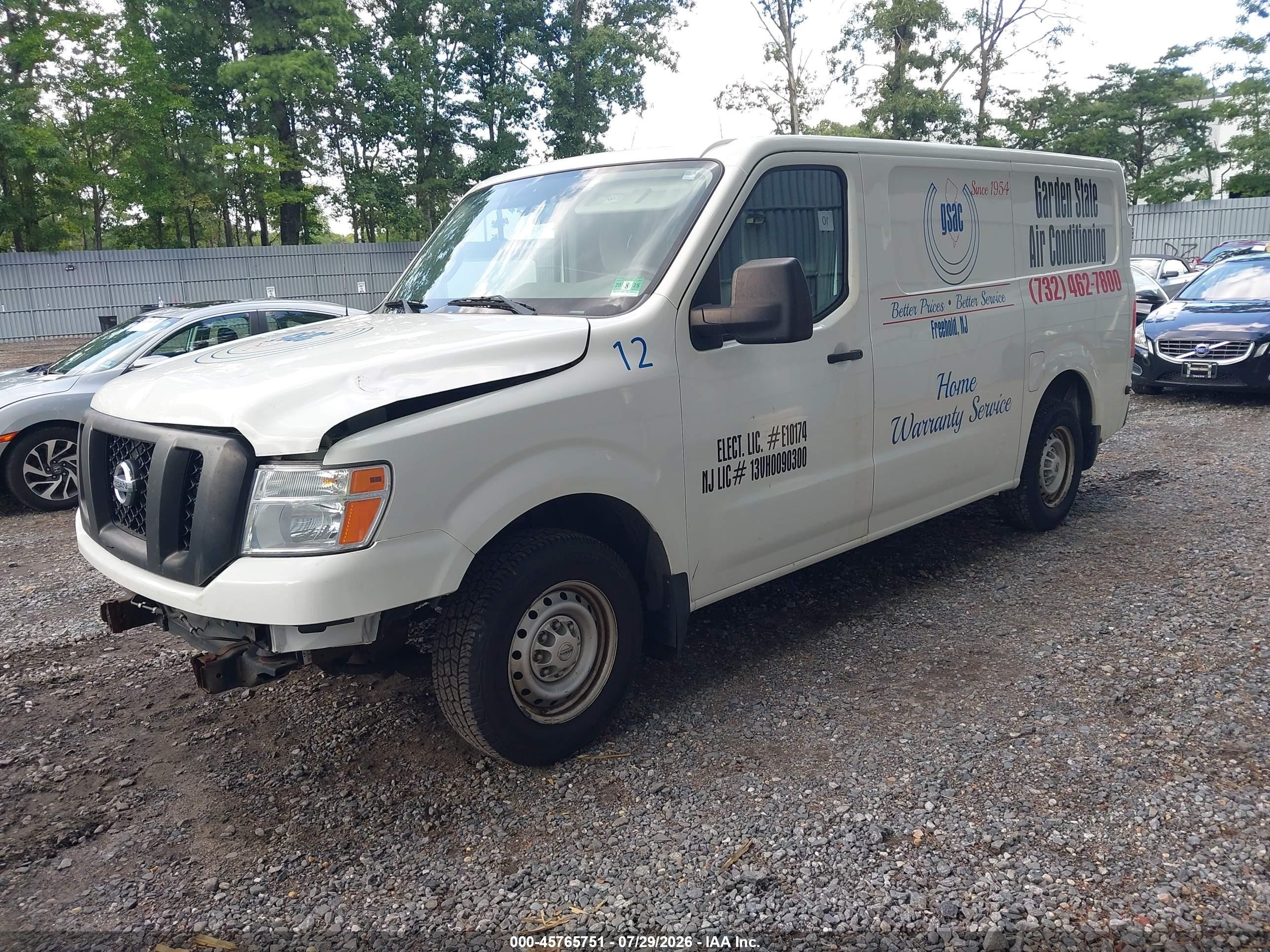 2014 Nissan Nv Cargo Nv1500 S V6 White vin: 1N6BF0KLXEN103447