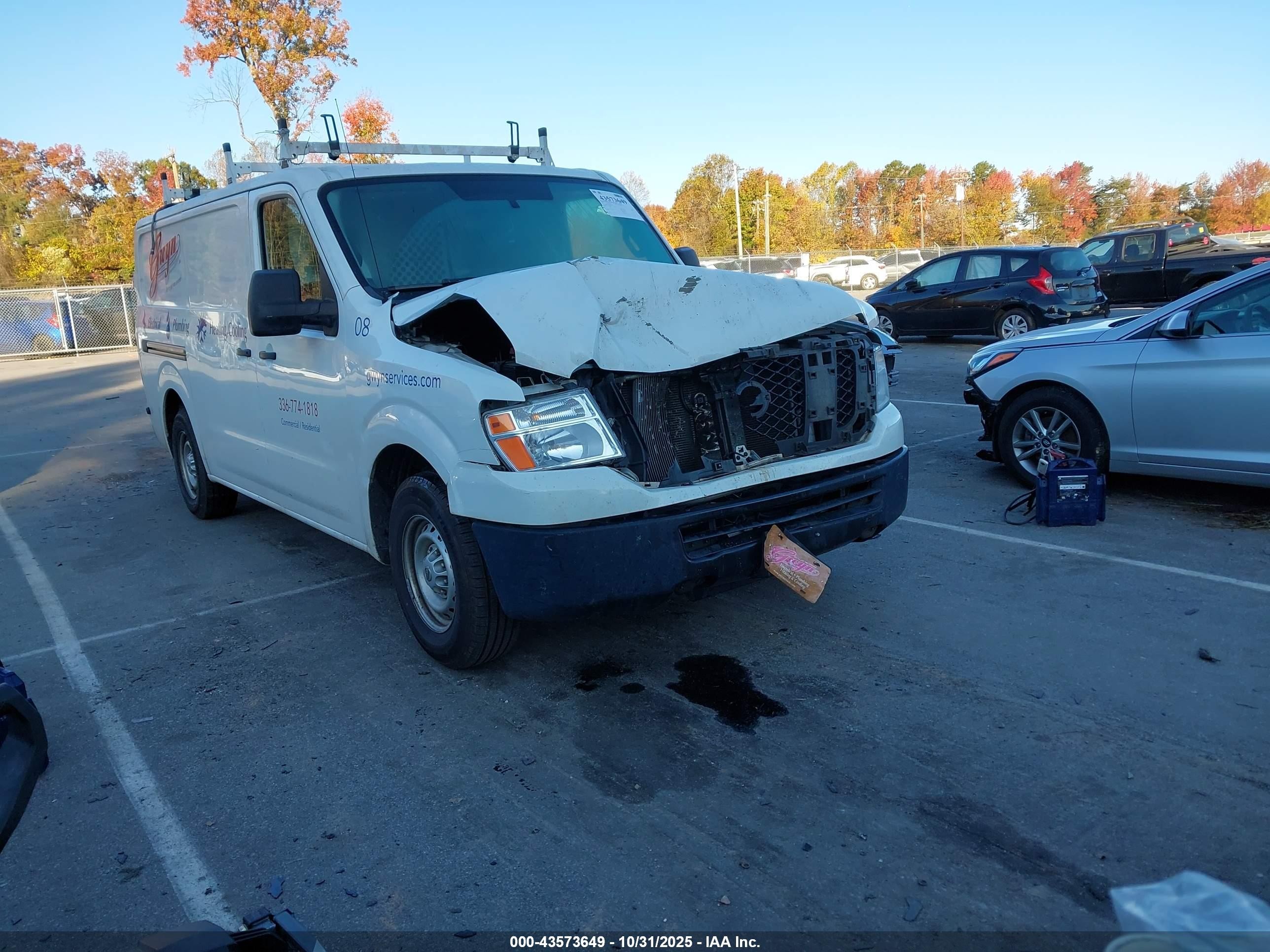 2013 Nissan Nv Cargo Nv1500 S V6 White vin: 1N6BF0KM2DN103692