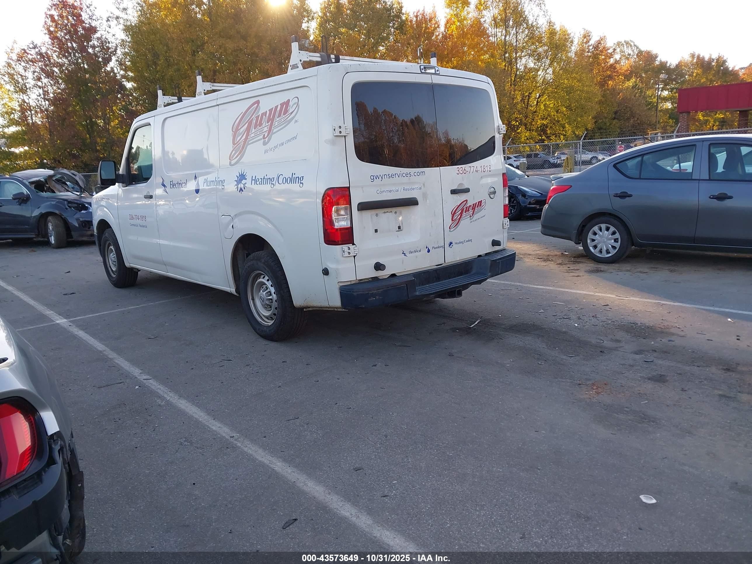 2013 Nissan Nv Cargo Nv1500 S V6 White vin: 1N6BF0KM2DN103692