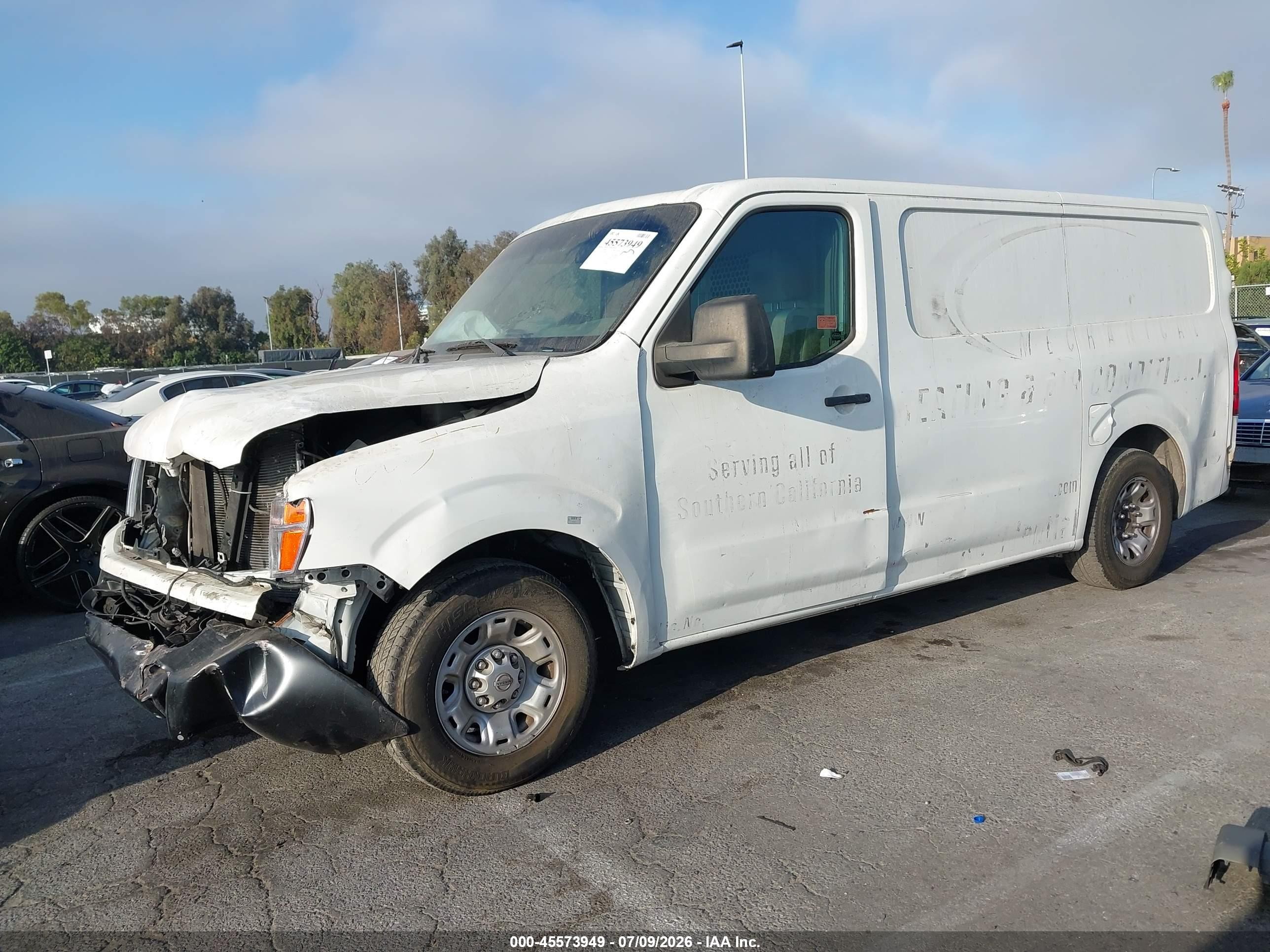 2015 Nissan Nv Cargo Nv2500 Hd Sv V6 White vin: 1N6BF0KX2FN808442