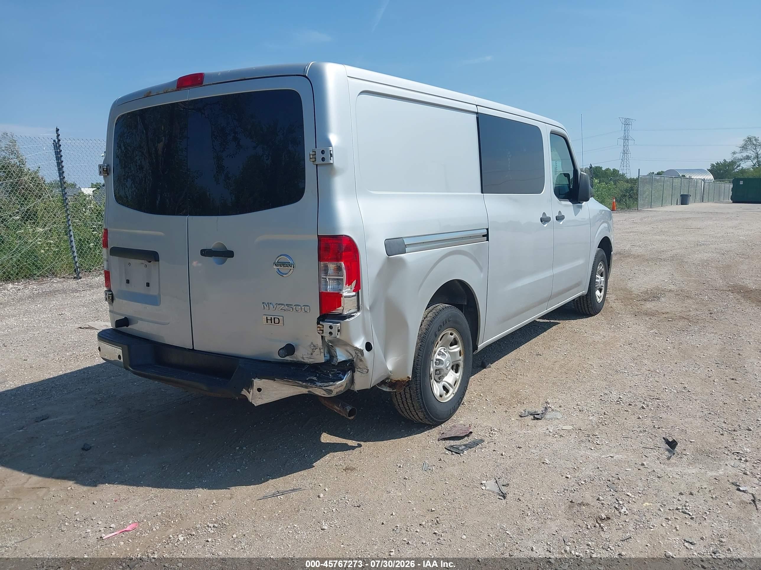 2013 Nissan Nv Cargo Nv2500 Hd Sv V6 Silver vin: 1N6BF0KY6DN105092