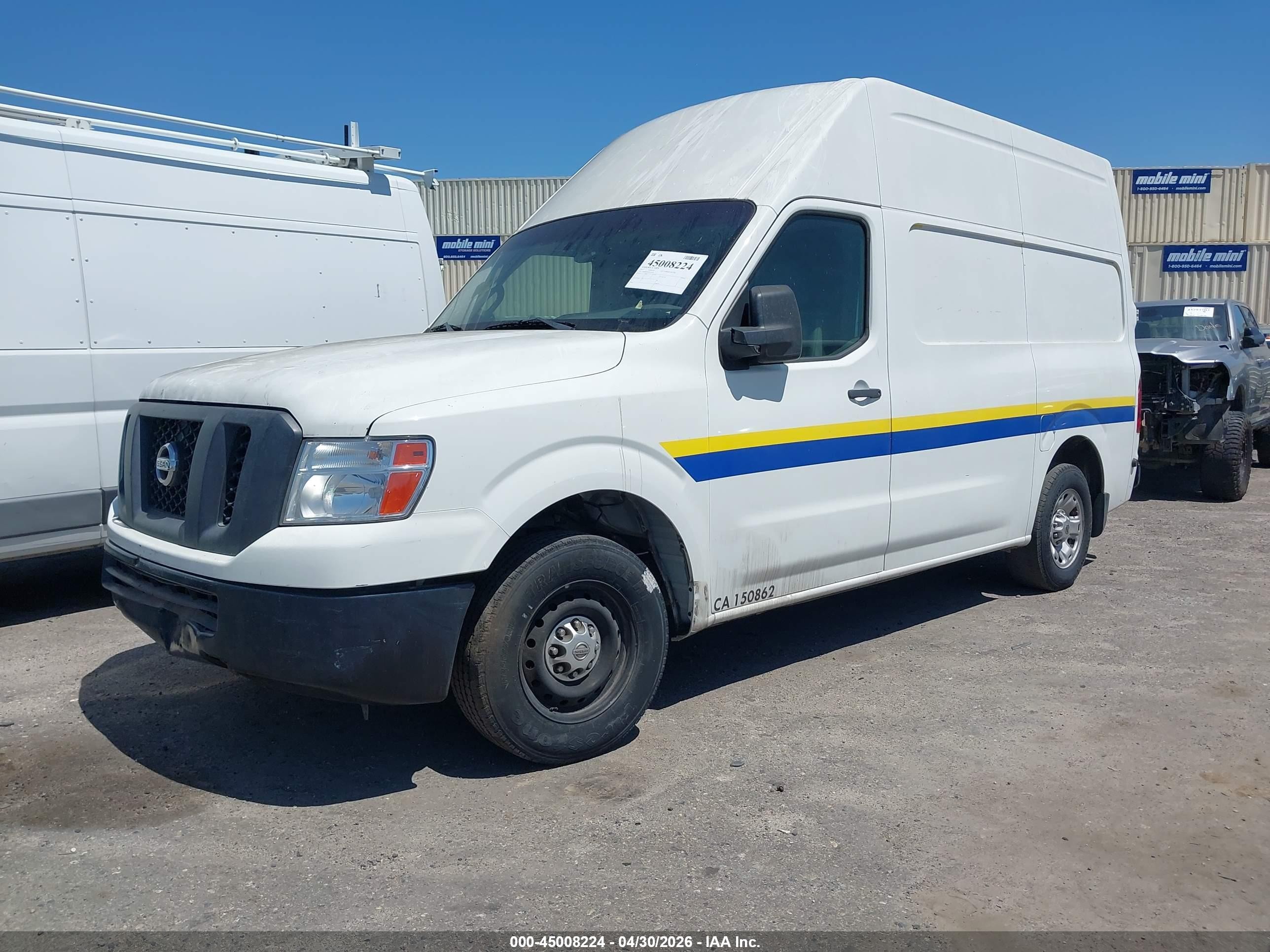 2013 Nissan Nv Cargo Nv2500 Hd S V6 White vin: 1N6BF0LX1DN103949