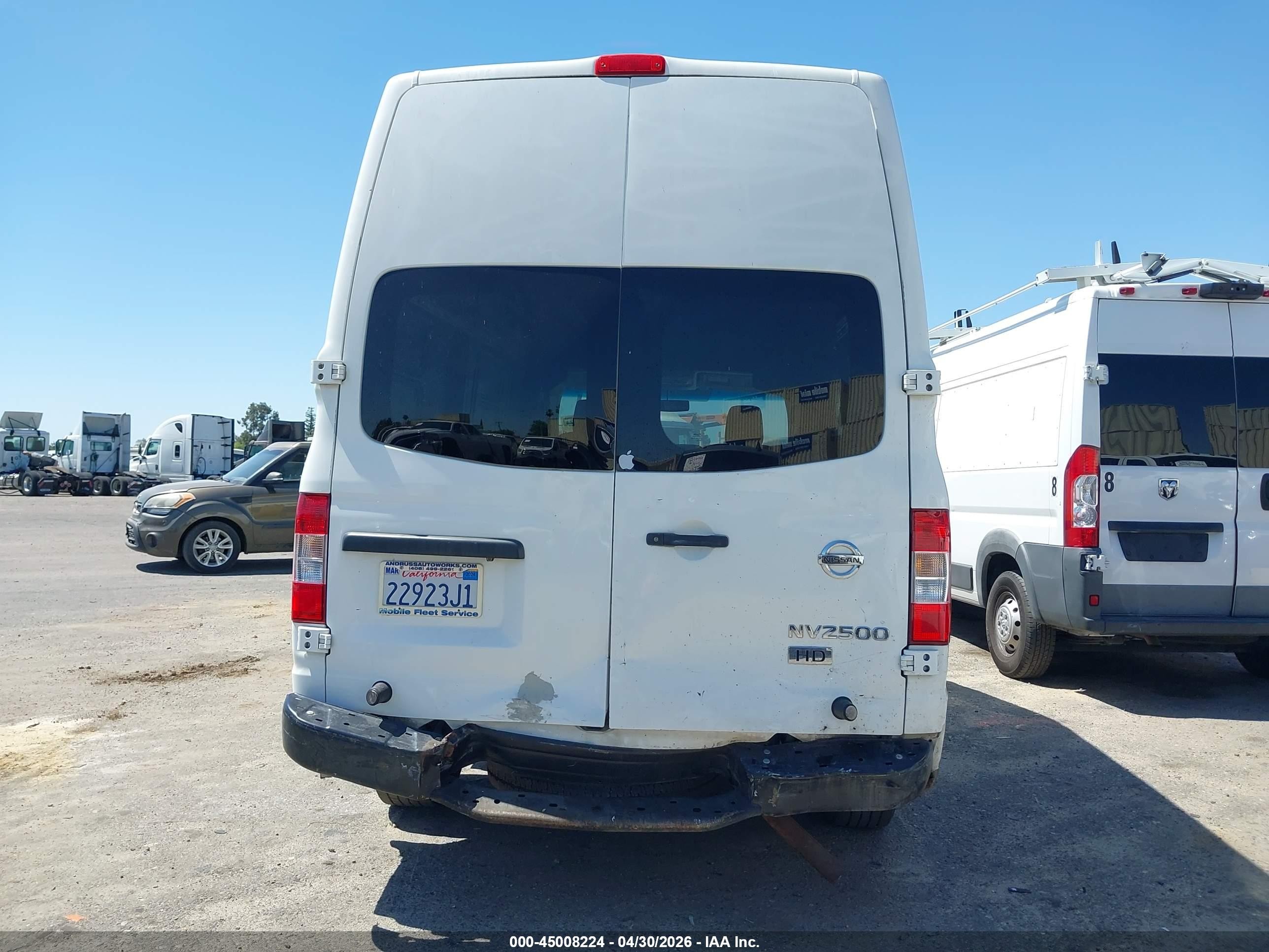 2013 Nissan Nv Cargo Nv2500 Hd S V6 White vin: 1N6BF0LX1DN103949