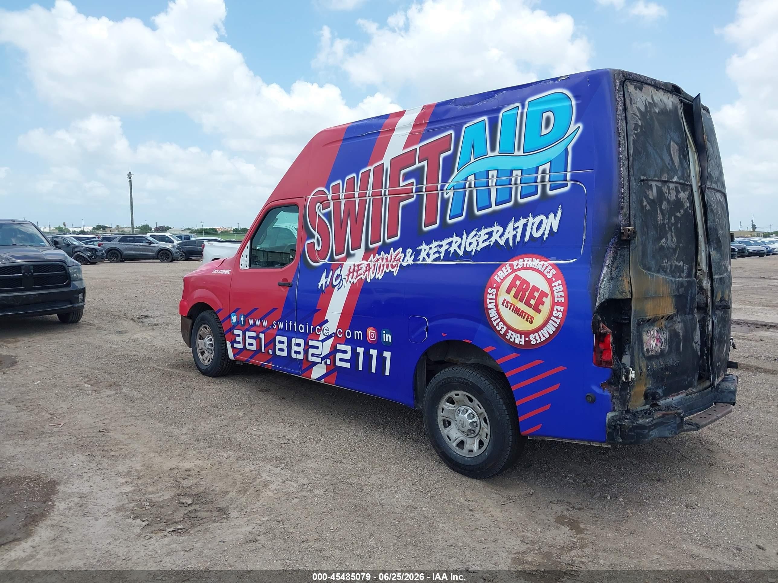 2013 Nissan Nv Cargo Nv2500 Hd S V6 Red vin: 1N6BF0LY1DN108870
