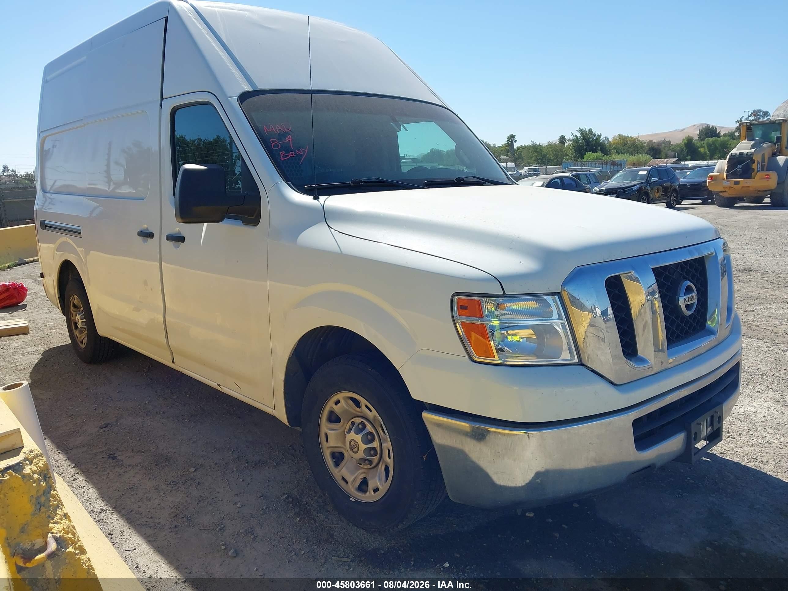 2013 Nissan Nv Cargo Nv2500 Hd Sv V6 Белый vin: 1N6BF0LY3DN110409
