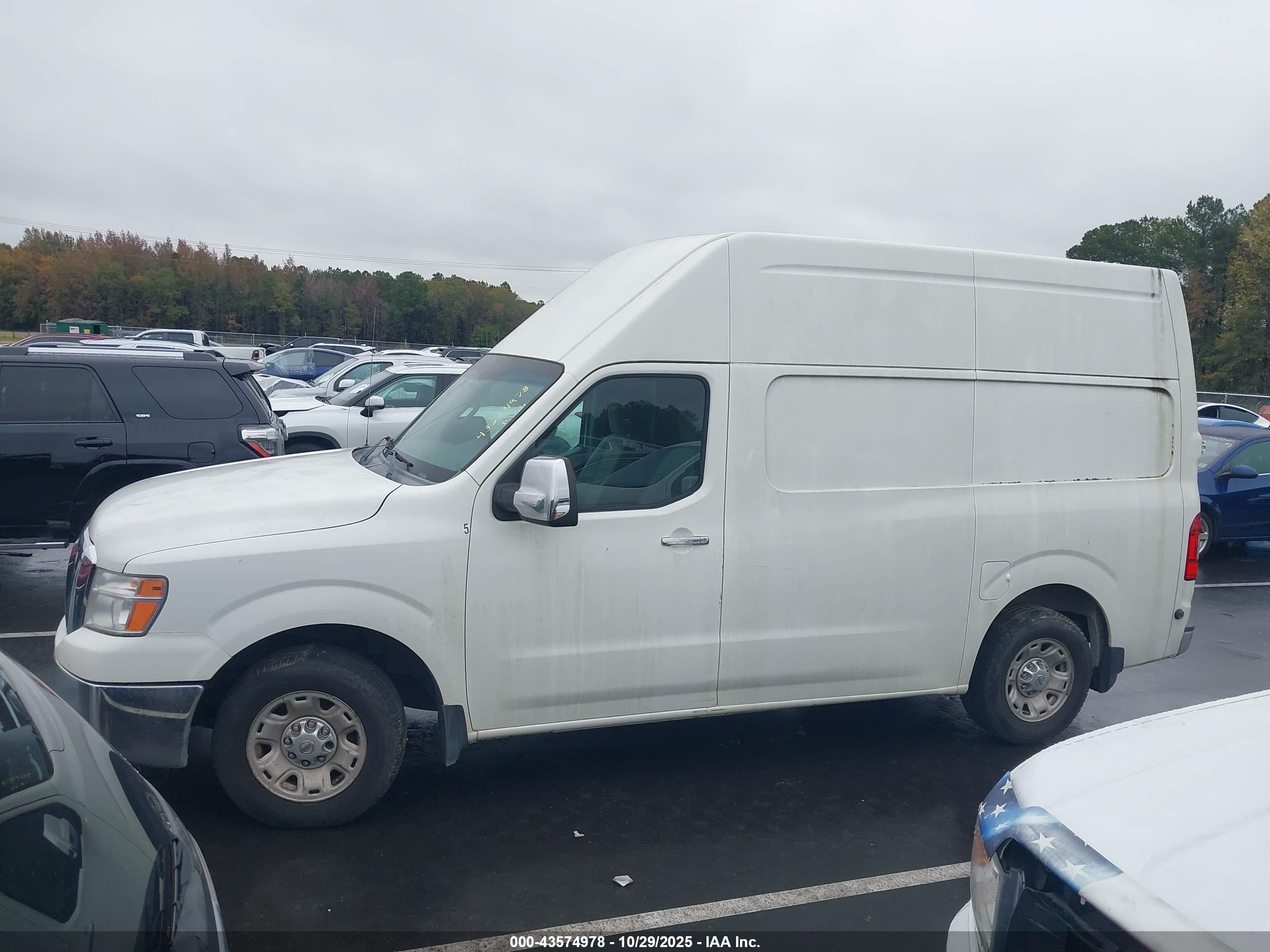 2012 Nissan Nv 2500 Nv2500 Hd Sv V6 Белый vin: 1N6BF0LYXCN108185