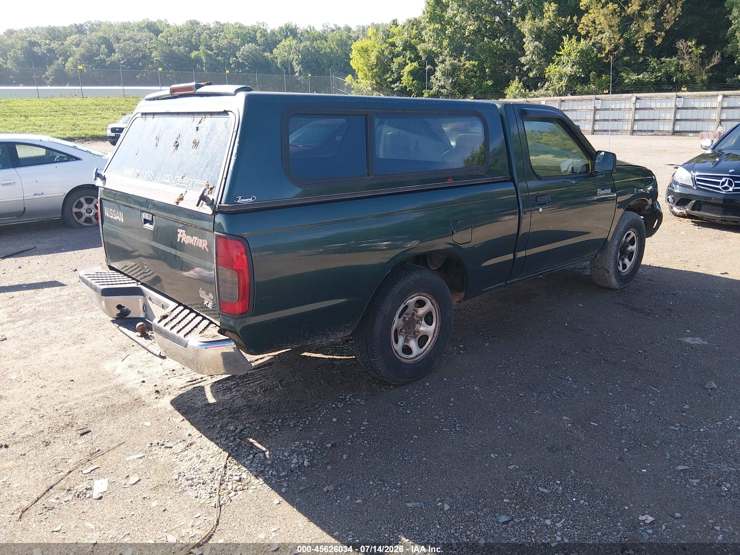 2000 Nissan Frontier Xe Зеленый vin: 1N6DD21S3YC324312
