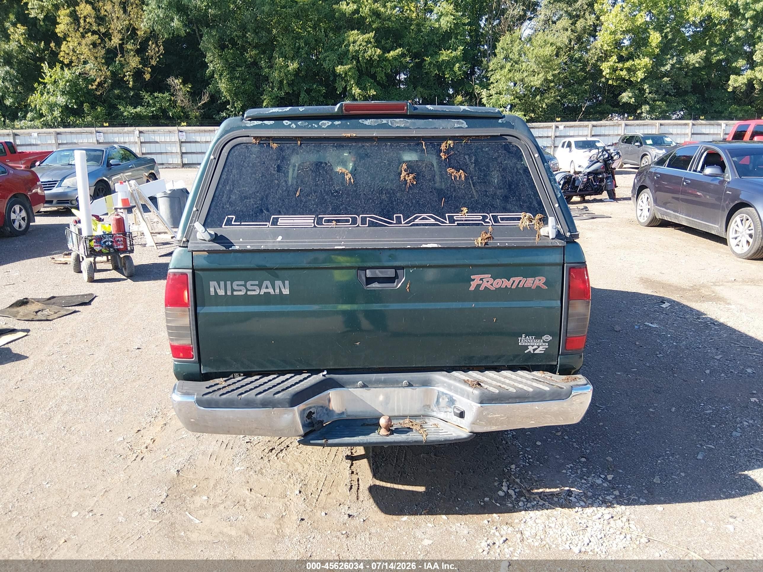2000 Nissan Frontier Xe Зеленый vin: 1N6DD21S3YC324312