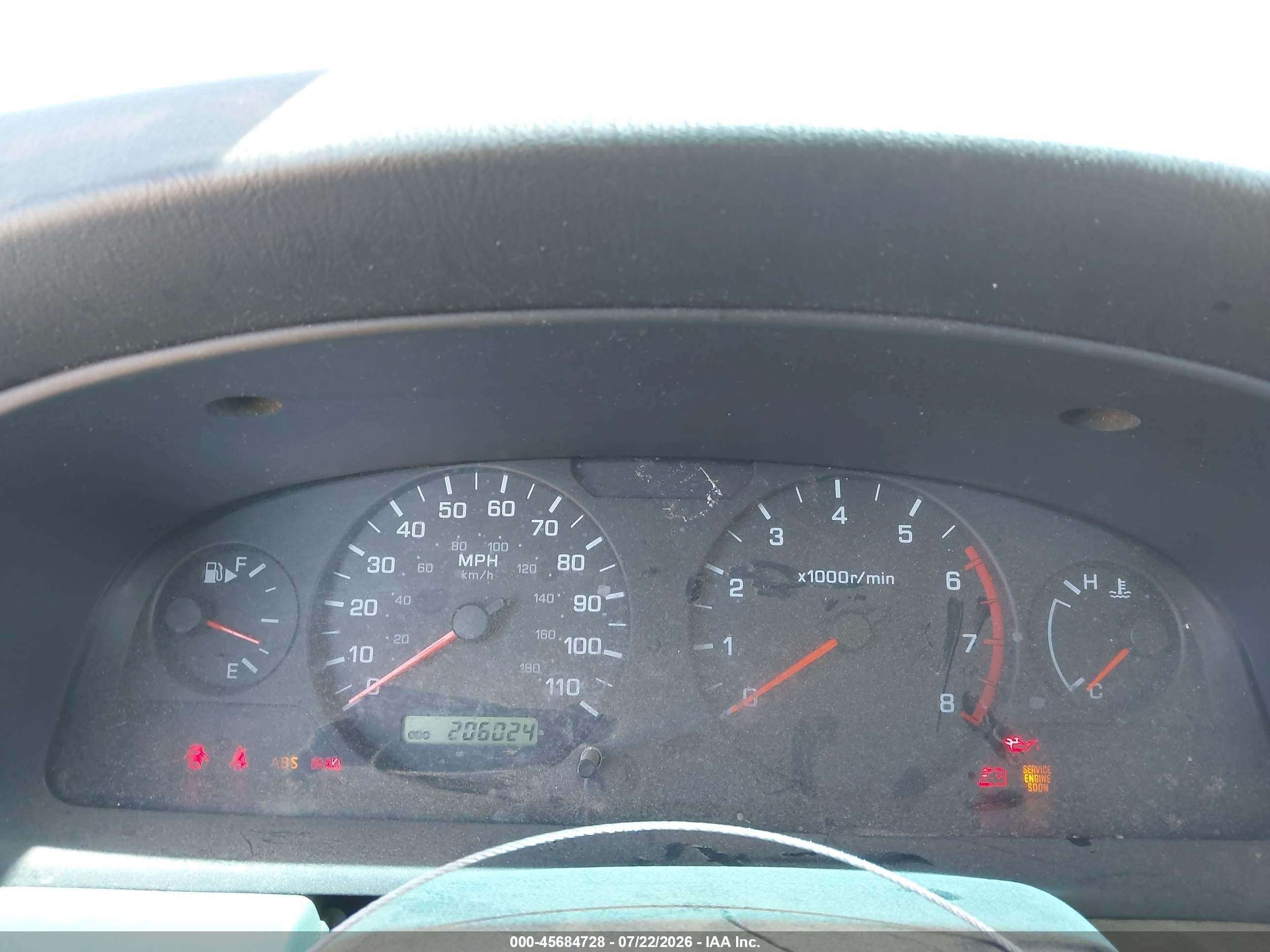 2001 Nissan Frontier Xe Gold vin: 1N6DD26S01C350087