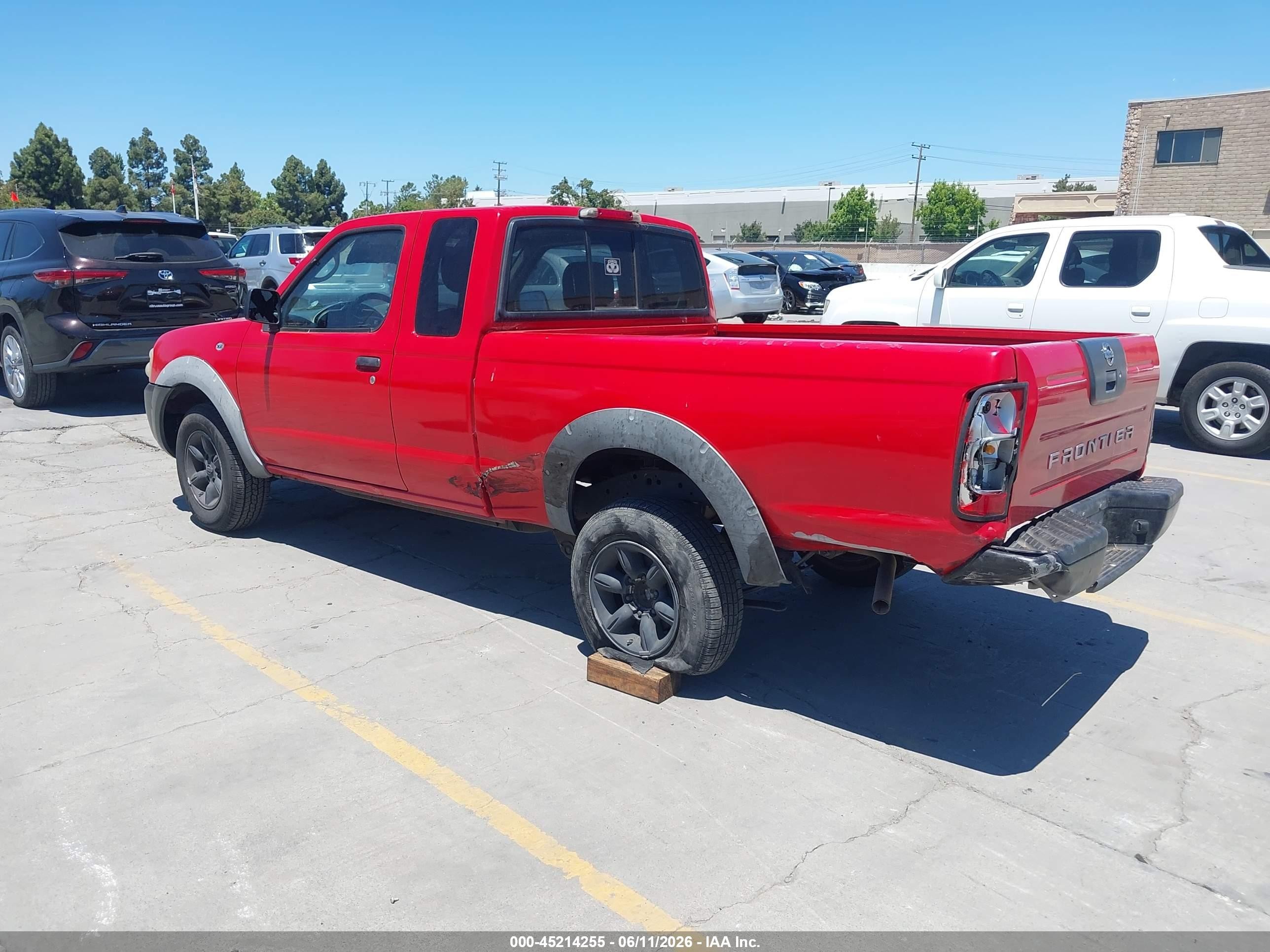 2002 Nissan Frontier Xe Red vin: 1N6DD26S02C322663