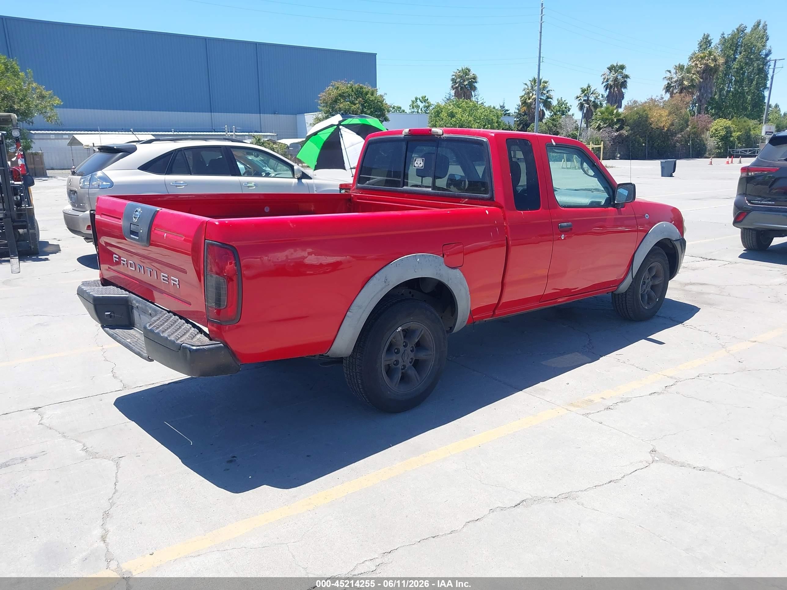 2002 Nissan Frontier Xe Red vin: 1N6DD26S02C322663