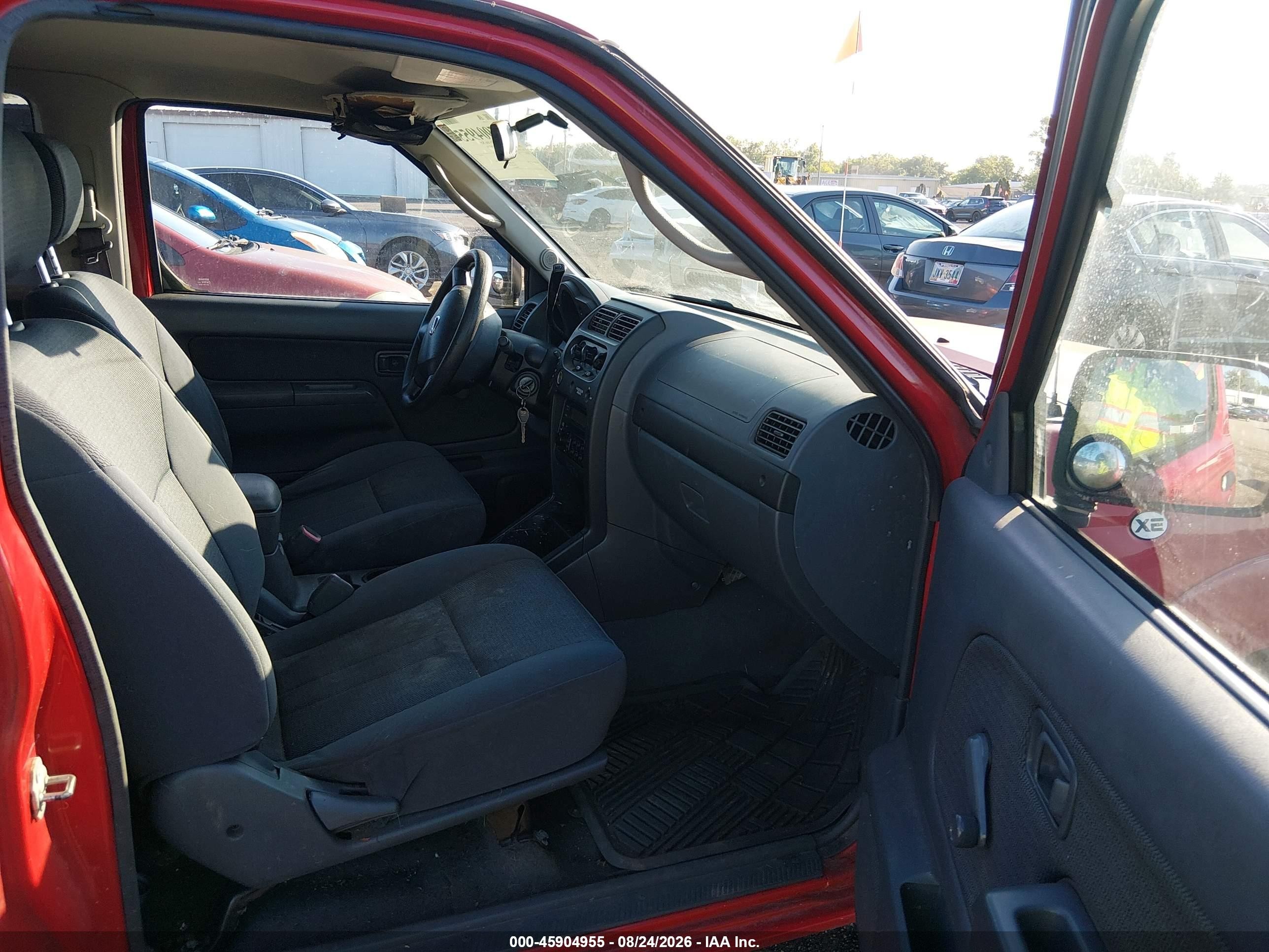 2002 Nissan Frontier Xe Red vin: 1N6DD26S02C355050