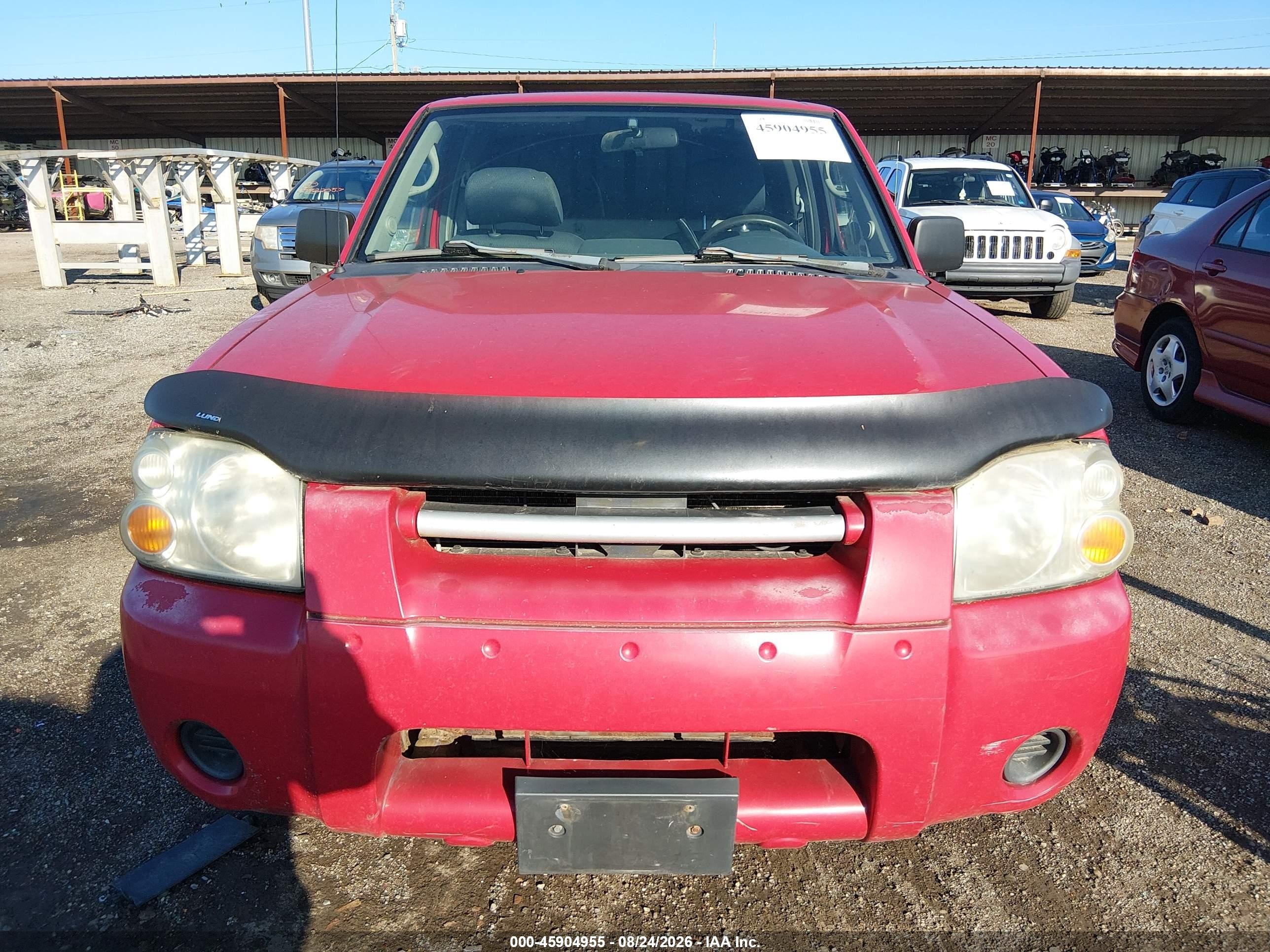 2002 Nissan Frontier Xe Red vin: 1N6DD26S02C355050
