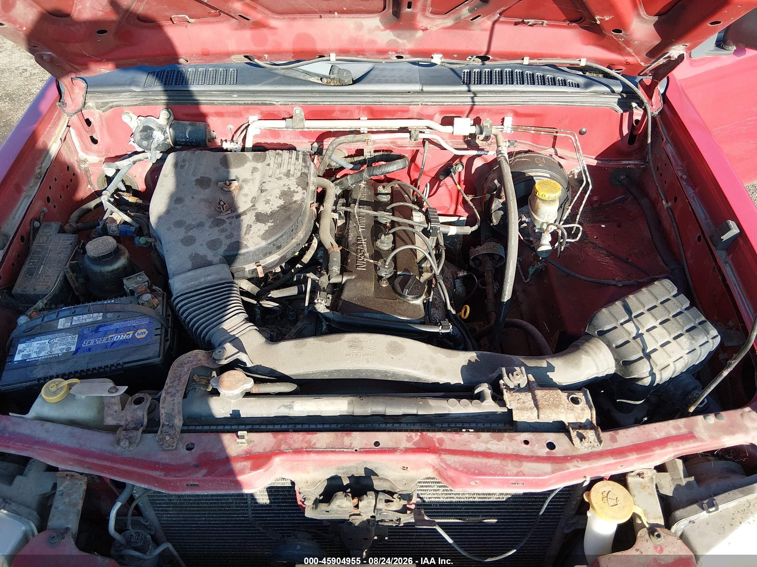 2002 Nissan Frontier Xe Red vin: 1N6DD26S02C355050