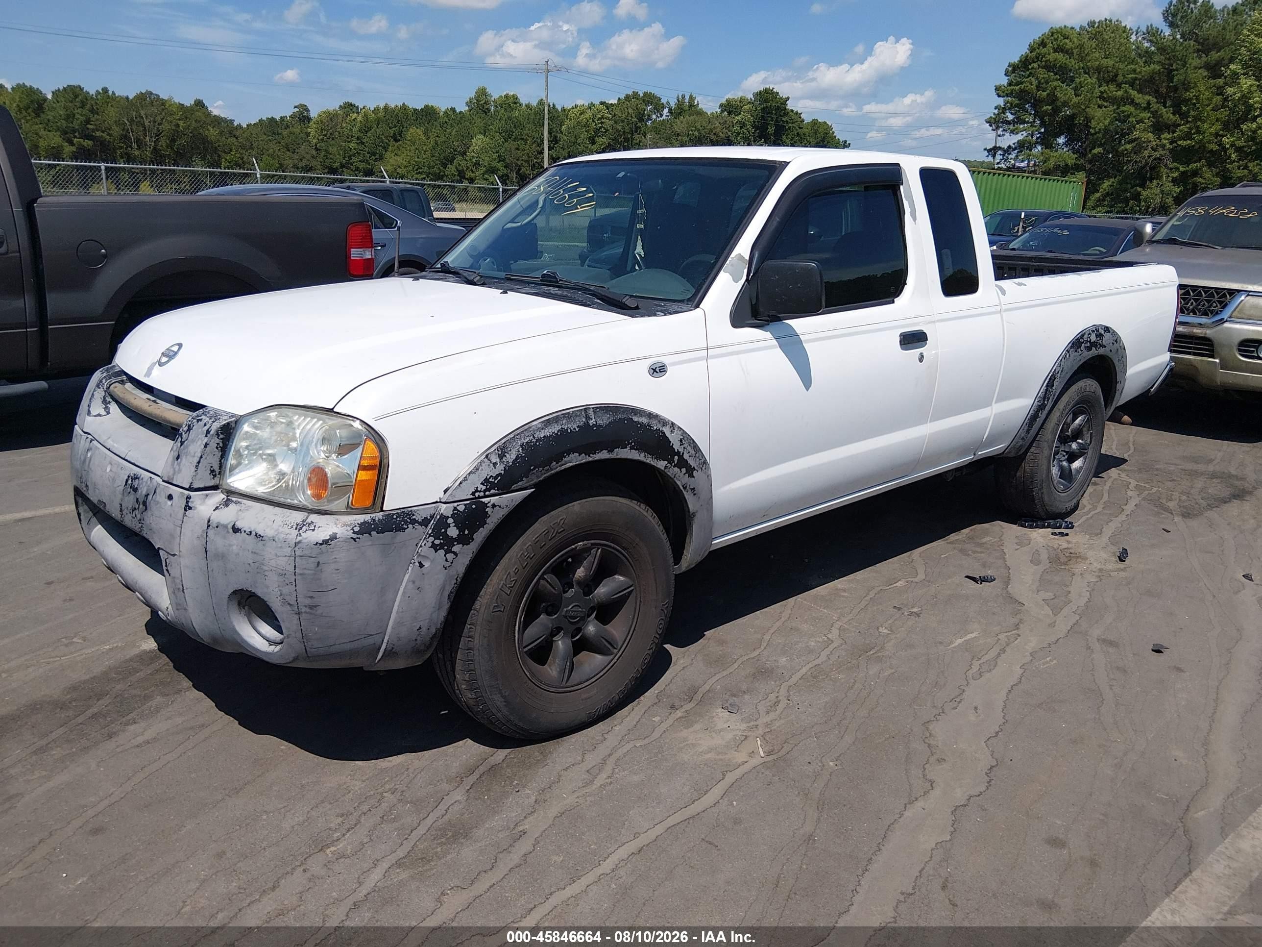 2002 Nissan Frontier Xe White vin: 1N6DD26S02C358630