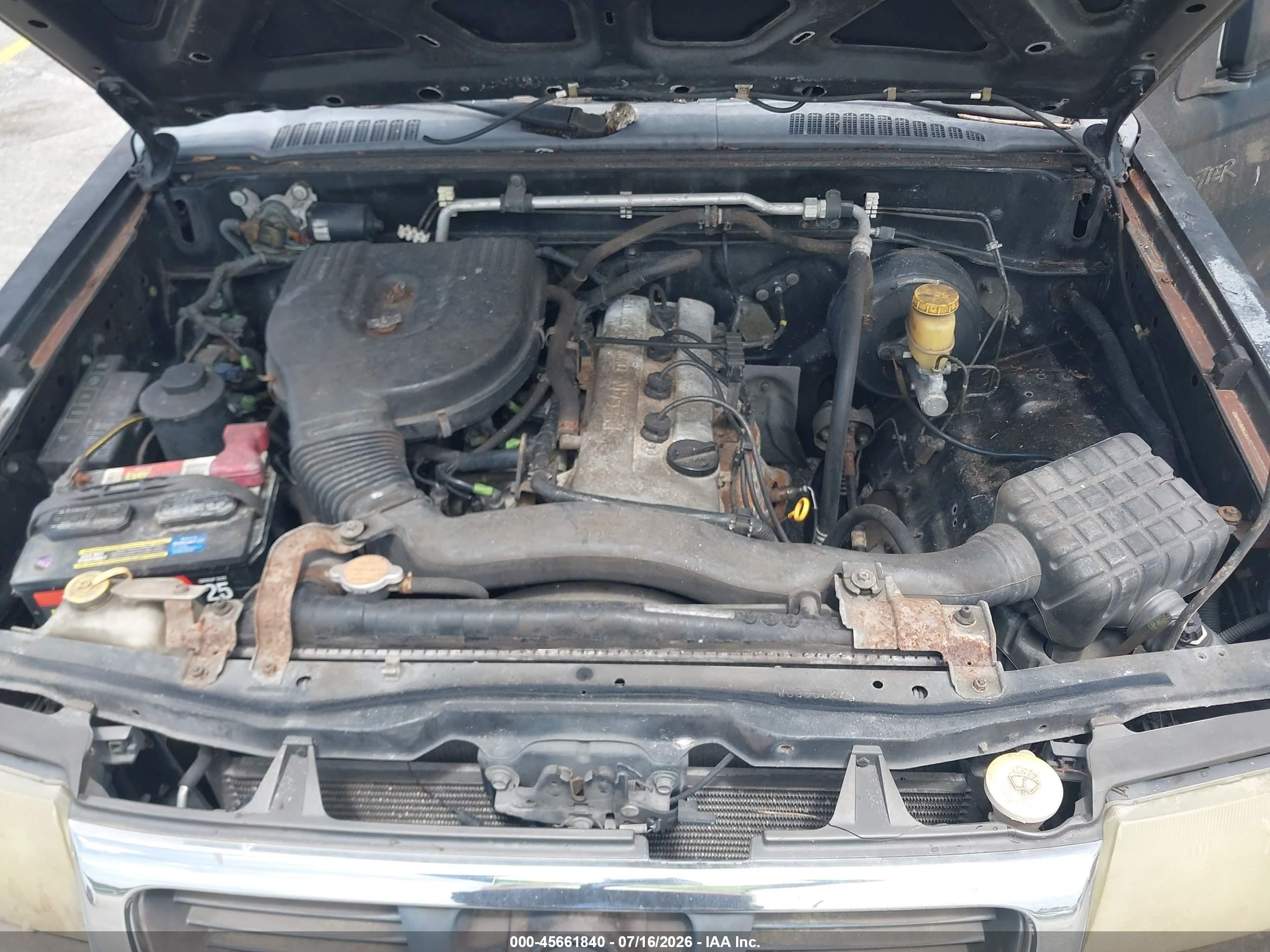 1998 Nissan Frontier Se/xe Black vin: 1N6DD26S2WC365844
