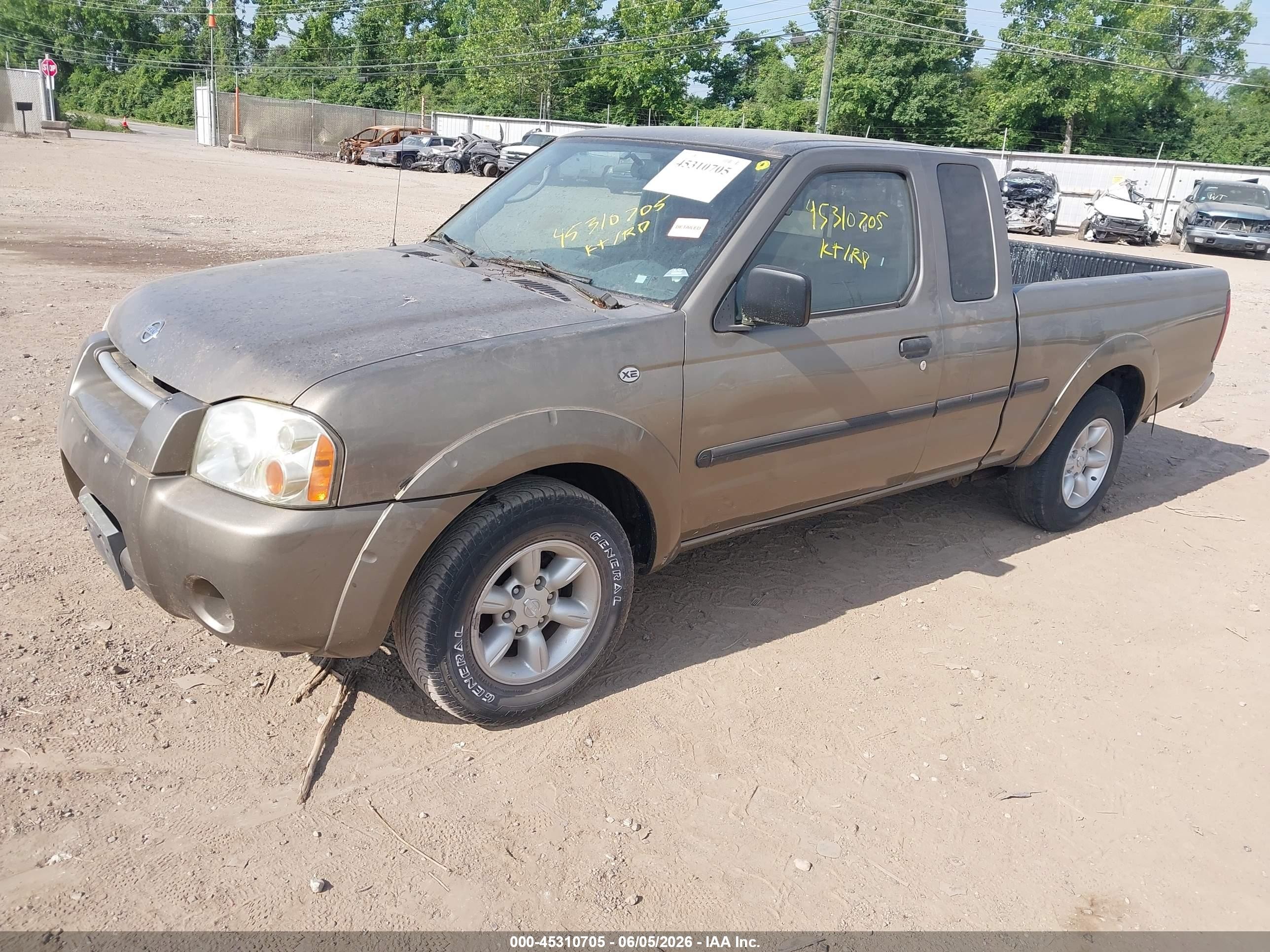 2002 Nissan Frontier Xe Зеленый vin: 1N6DD26S32C303864
