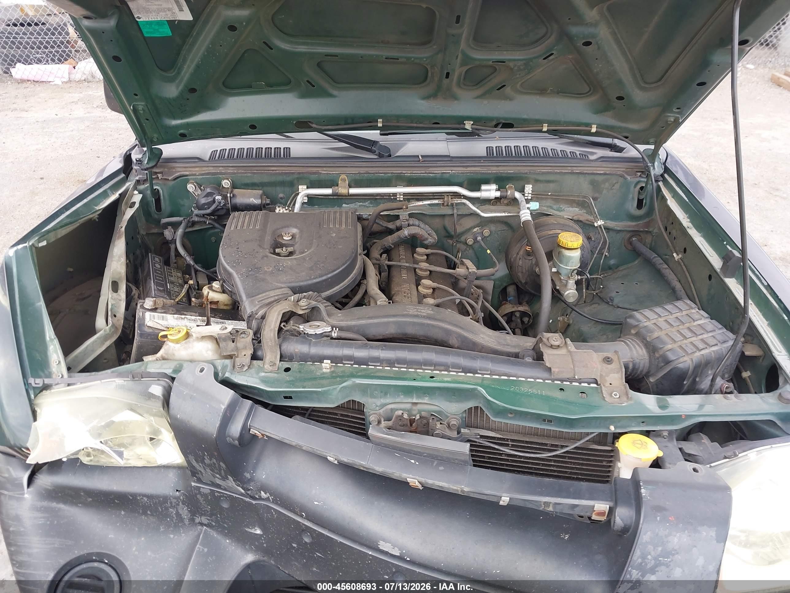2002 Nissan Frontier Xe Зеленый vin: 1N6DD26S32C325511