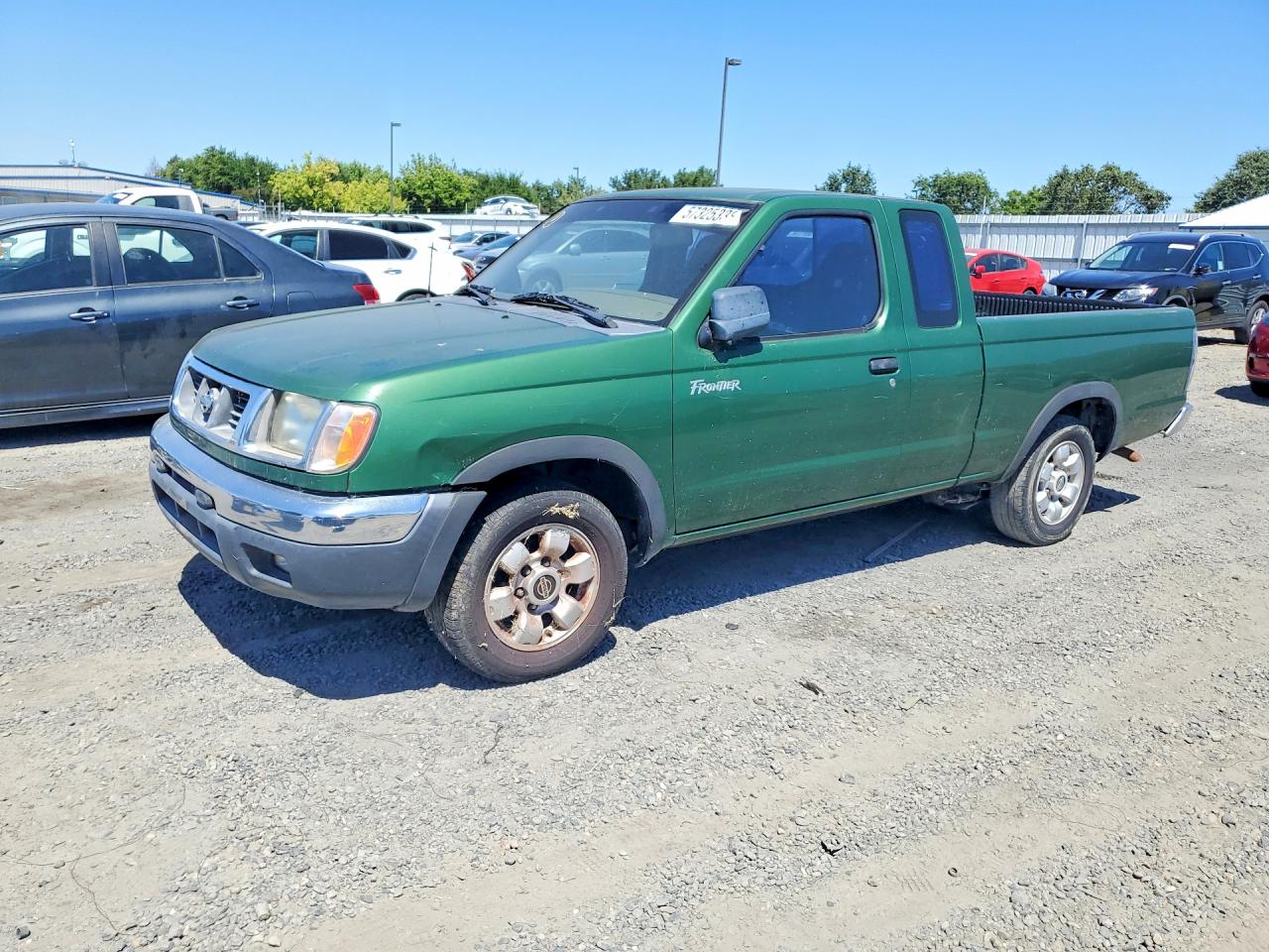 1998 Nissan Frontier Xe Green vin: 1N6DD26S3WC379106